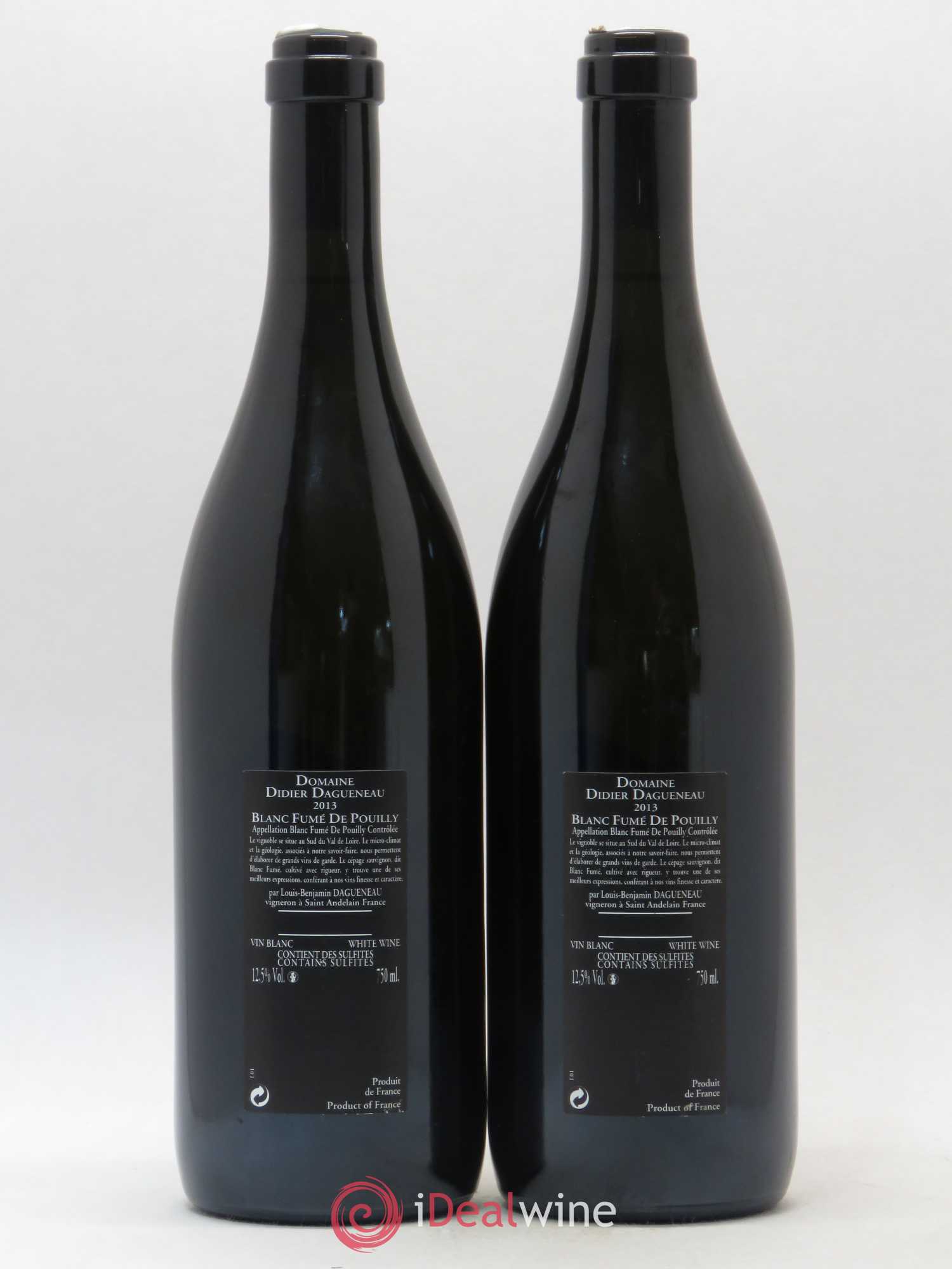 Vin de France (anciennement Pouilly-Fumé) Silex Dagueneau (Domaine Didier - Louis-Benjamin) 2013 - Lot de 2 bouteilles - 1
