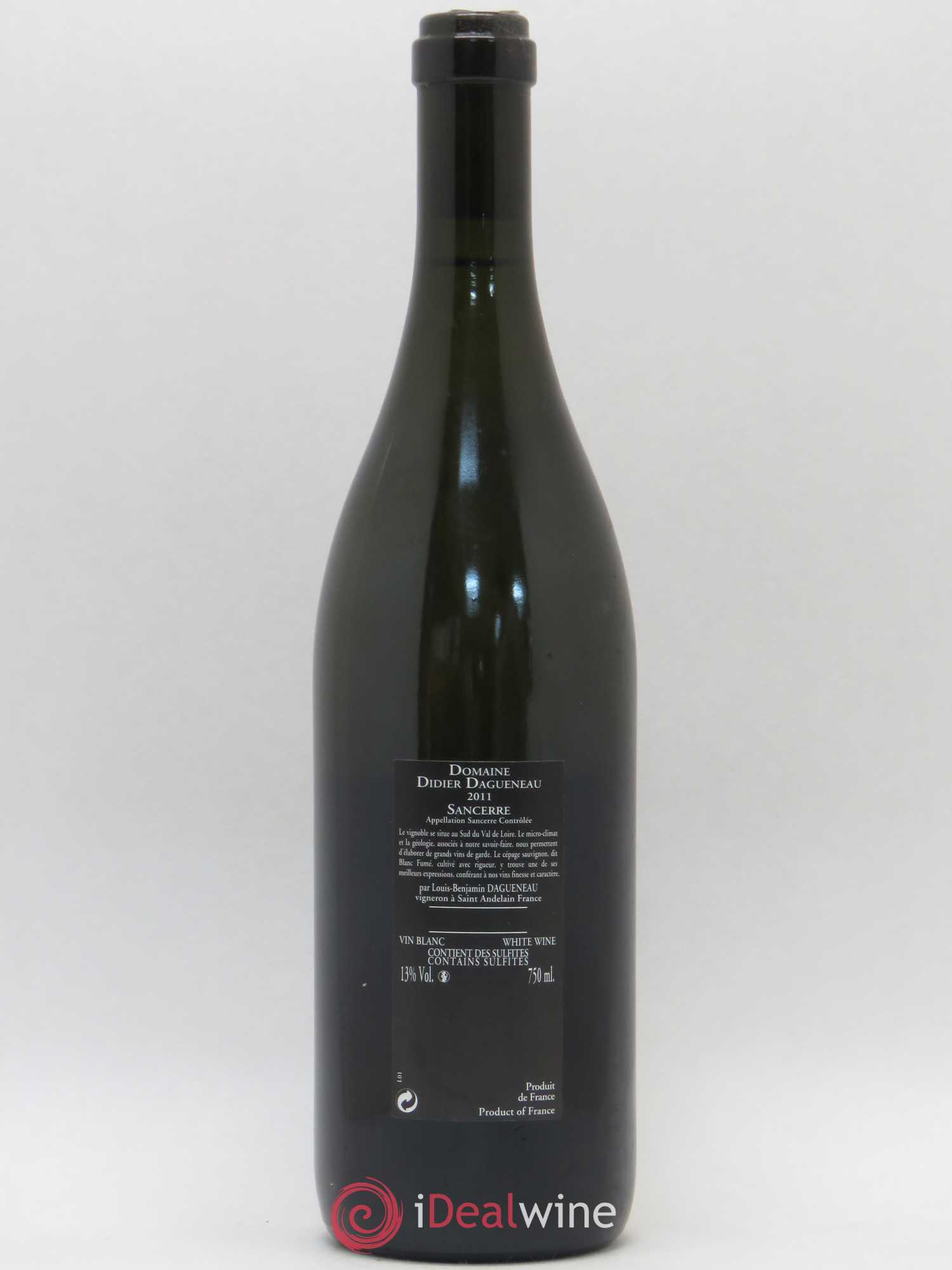 Sancerre Le Mont Damné Chavignol Dagueneau (Domaine Didier - Louis-Benjamin) 2011 - Lot de 1 bouteille - 1