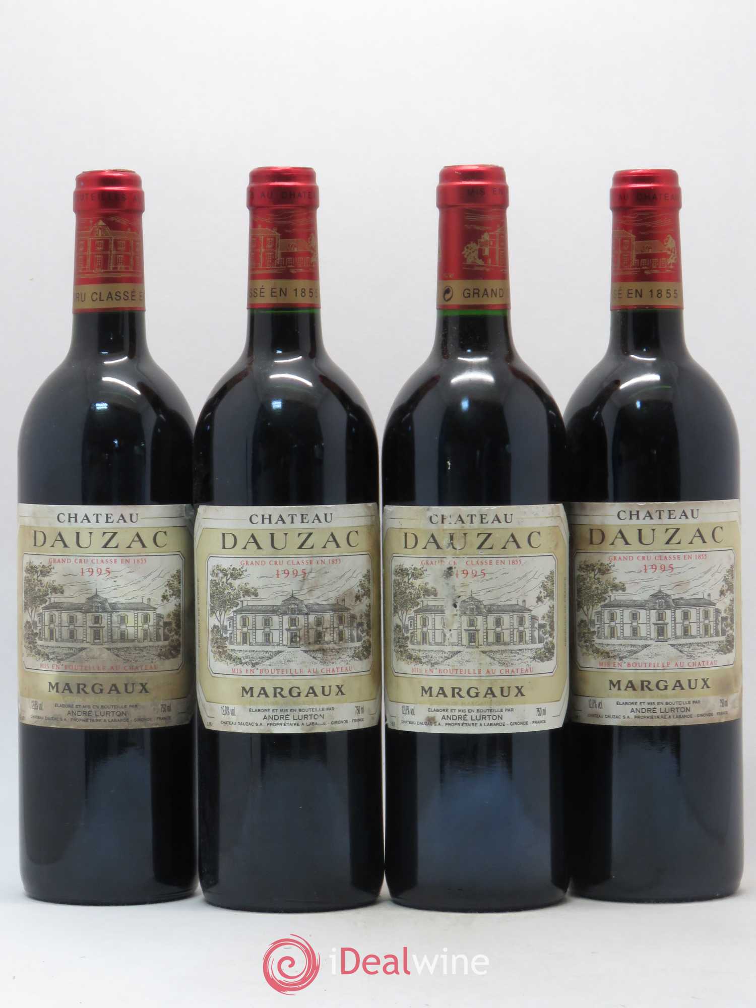 Château Dauzac 5ème Grand Cru Classé 1995 - Lot de 4 bouteilles - 0