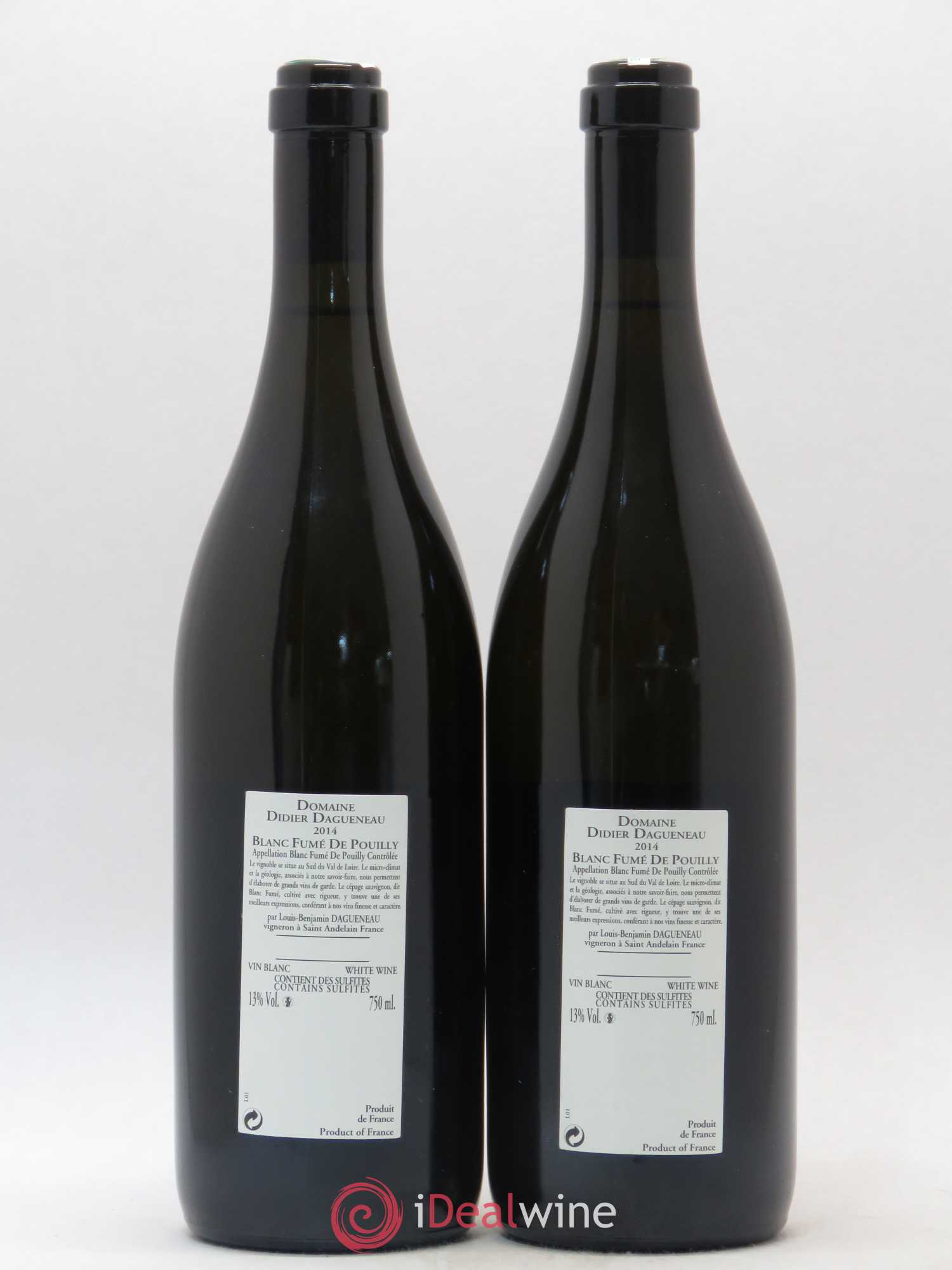 Vin de France (anciennement Pouilly-Fumé) Buisson Renard Dagueneau (Domaine Didier - Louis-Benjamin) 2014 - Lot de 2 bouteilles - 1