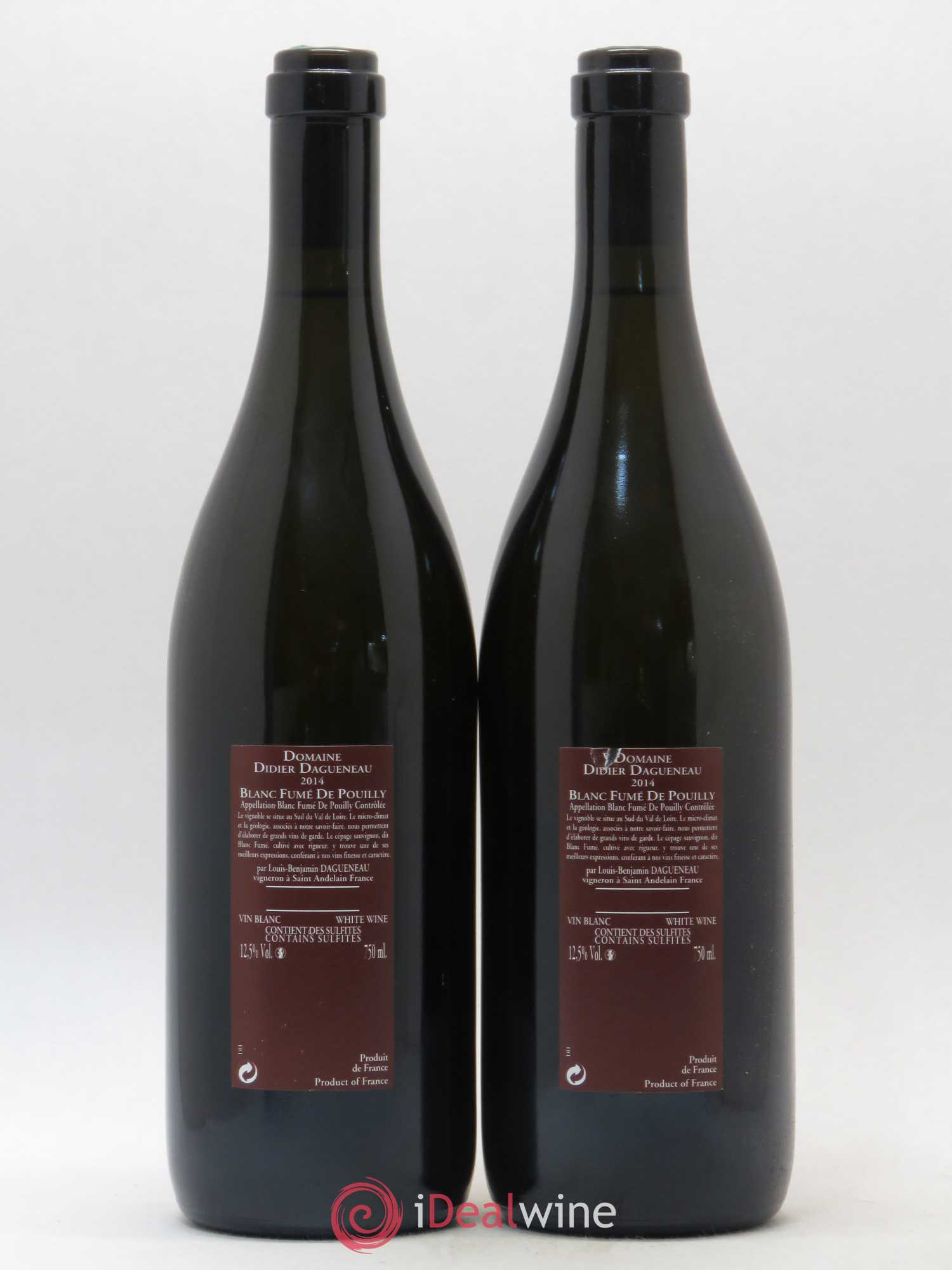 Vin de France (anciennement Pouilly-Fumé) Pur Sang Dagueneau (Domaine Didier - Louis-Benjamin) 2014 - Lot de 2 bouteilles - 1