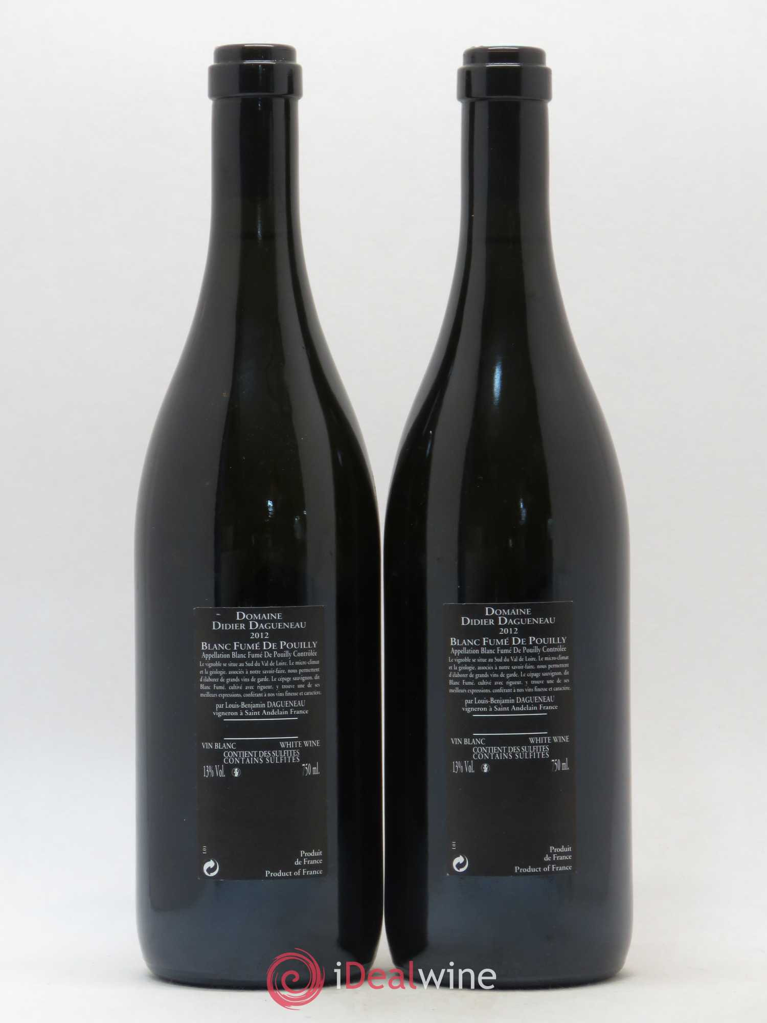 Vin de France (anciennement Pouilly-Fumé) Silex Dagueneau (Domaine Didier - Louis-Benjamin) 2012 - Lot de 2 bouteilles - 1