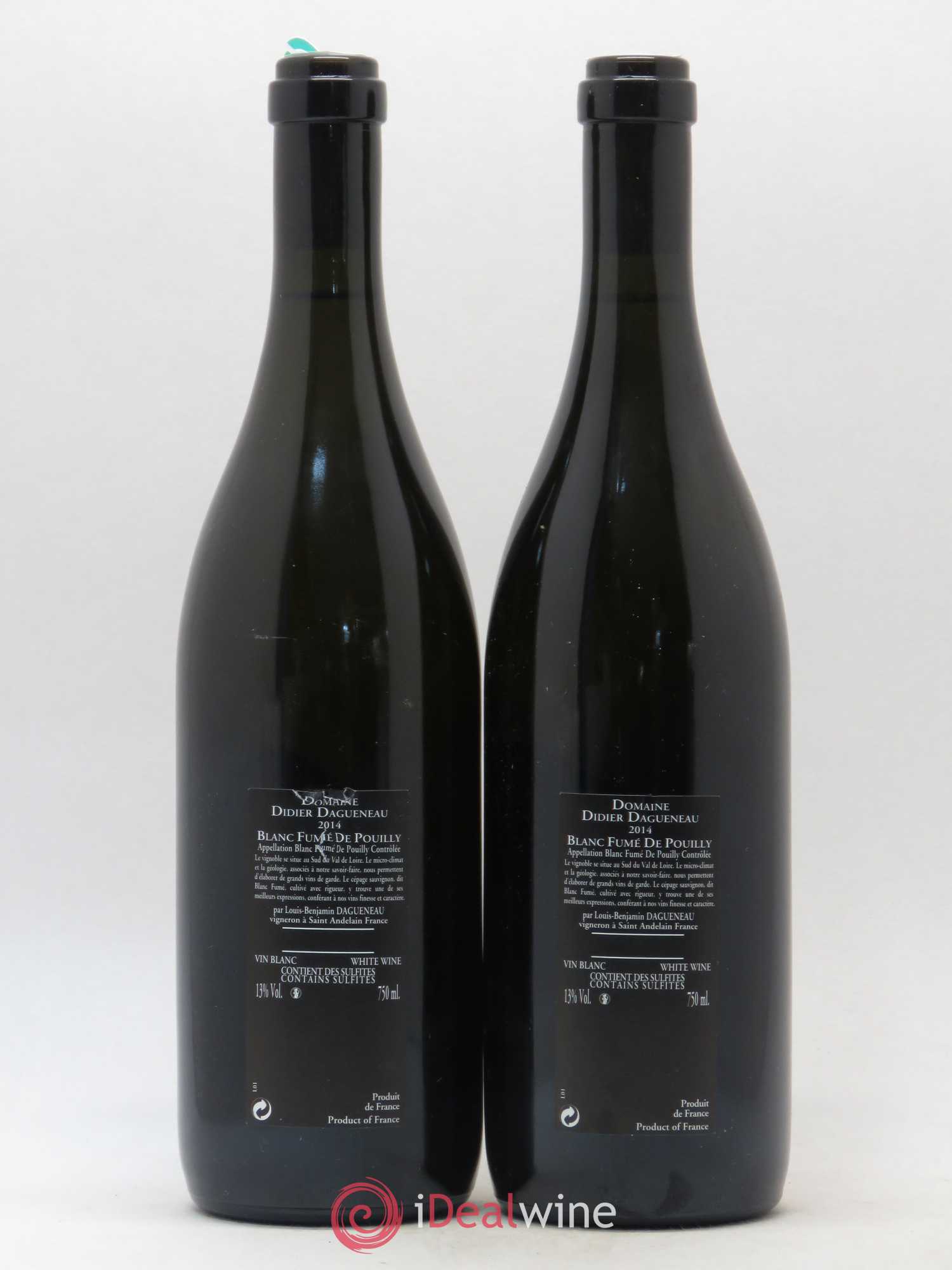 Vin de France (anciennement Pouilly-Fumé) Silex Dagueneau (Domaine Didier - Louis-Benjamin) 2014 - Lot de 2 bouteilles - 1