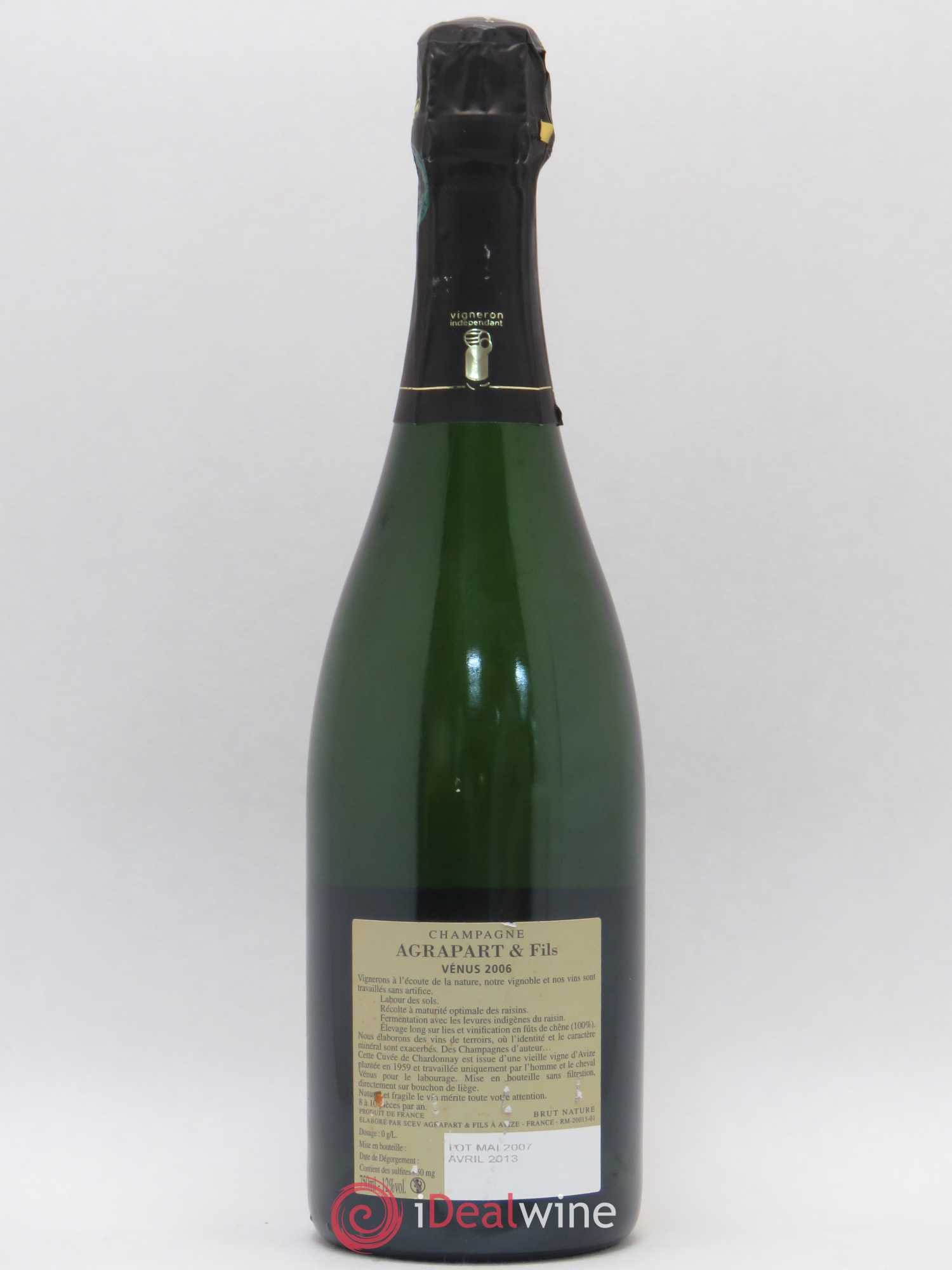 Vénus Blanc de Blancs Brut Nature Pascal Agrapart 2006 - Lot de 1 bouteille - 1