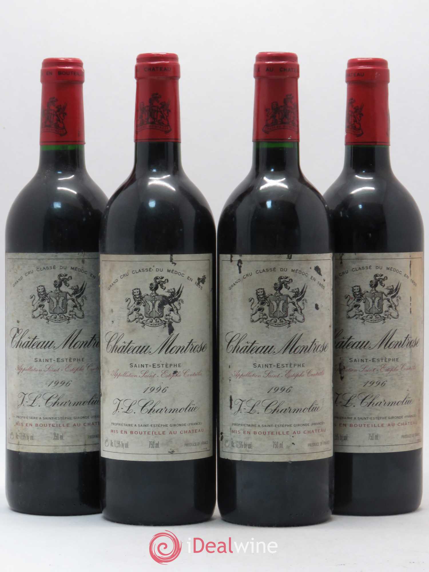 Château Montrose 2ème Grand Cru Classé 1996 - Lot de 4 bouteilles - 0