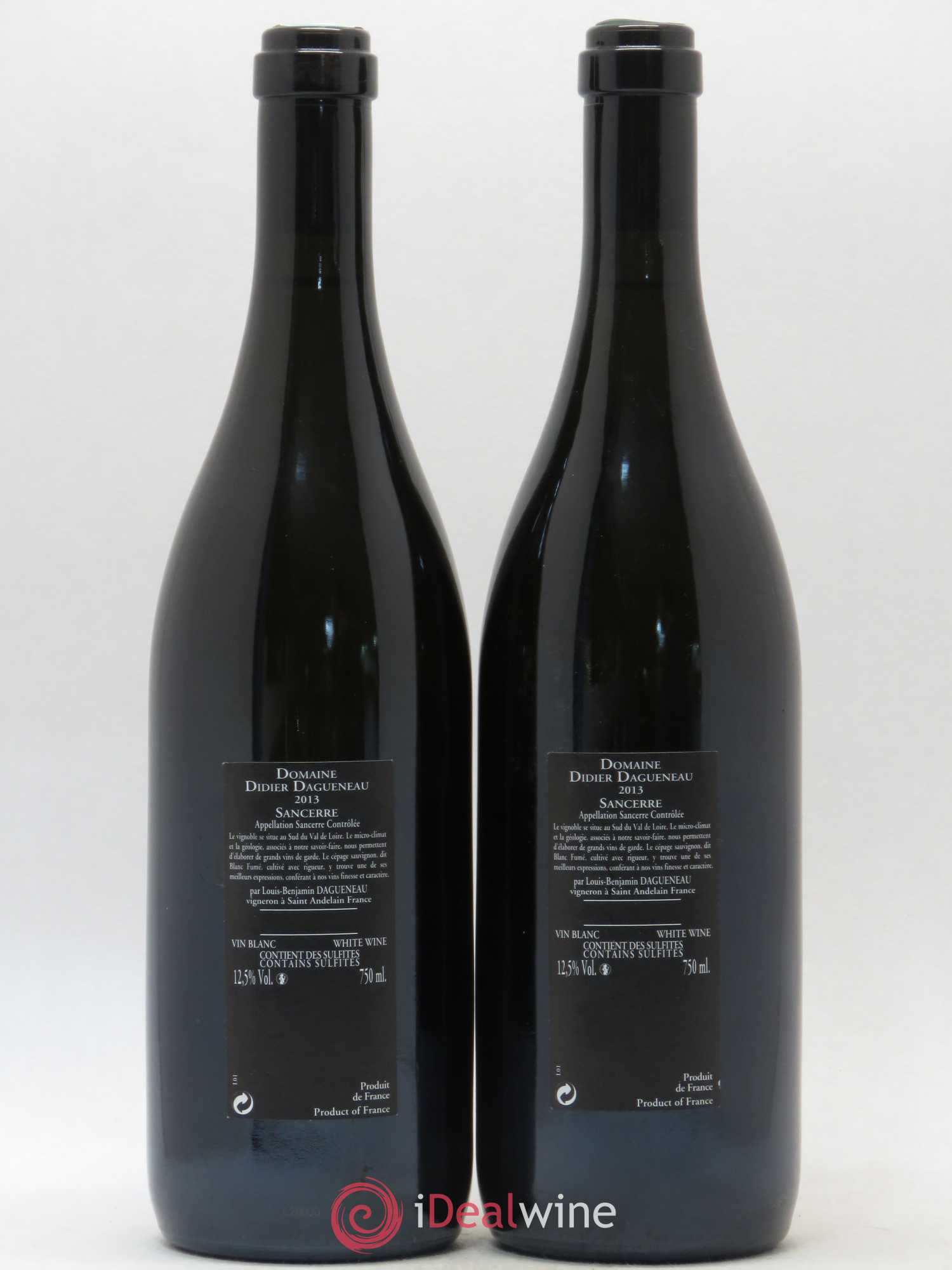 Sancerre Le Mont Damné Chavignol Dagueneau (Domaine Didier - Louis-Benjamin) 2013 - Lot de 2 bouteilles - 1
