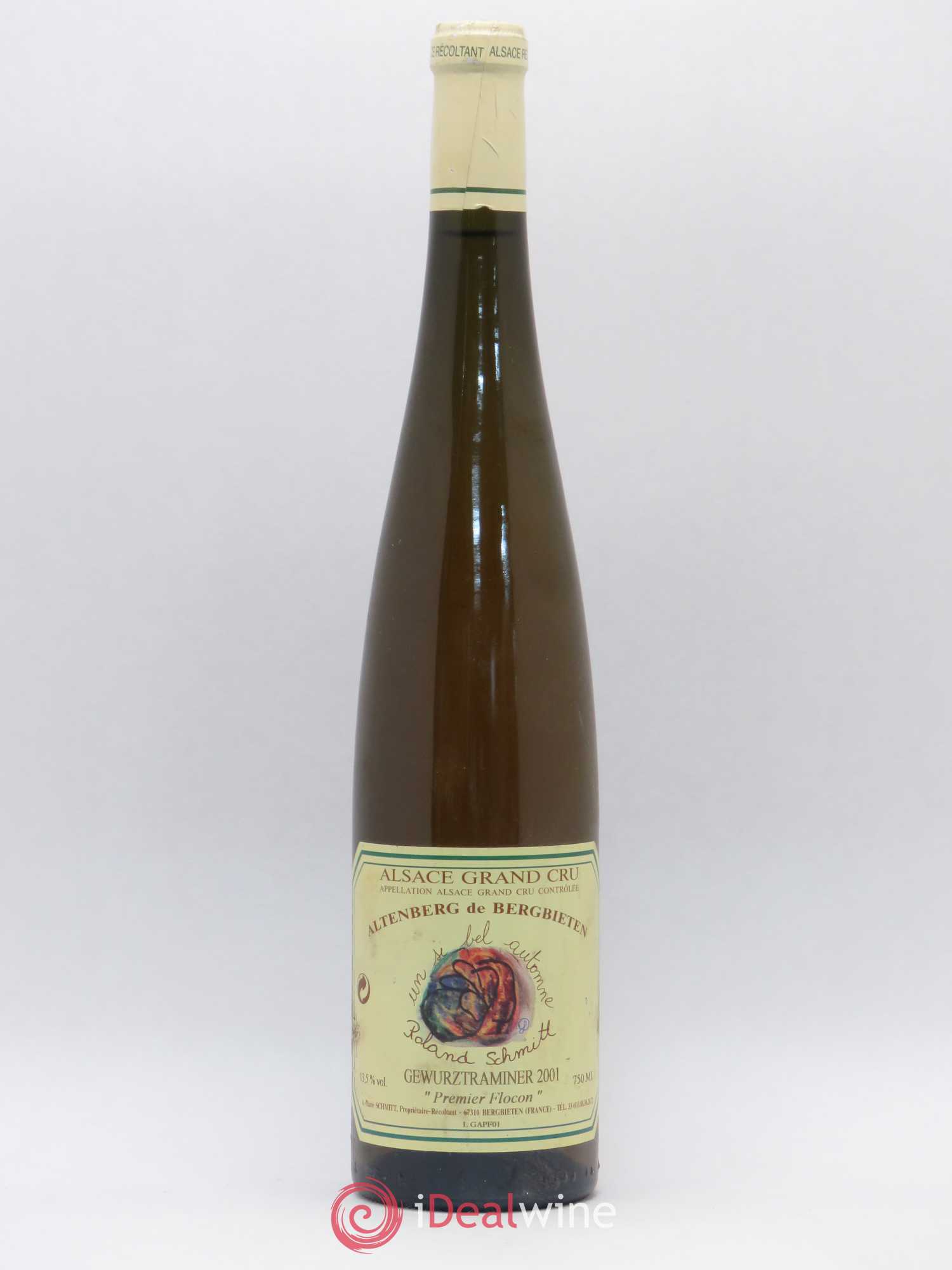 Gewurztraminer Grand Cru Altenberg de Bergbieten Premier Flocon Roland Schmitt 2001 - Posten von 1 Flasche - 0