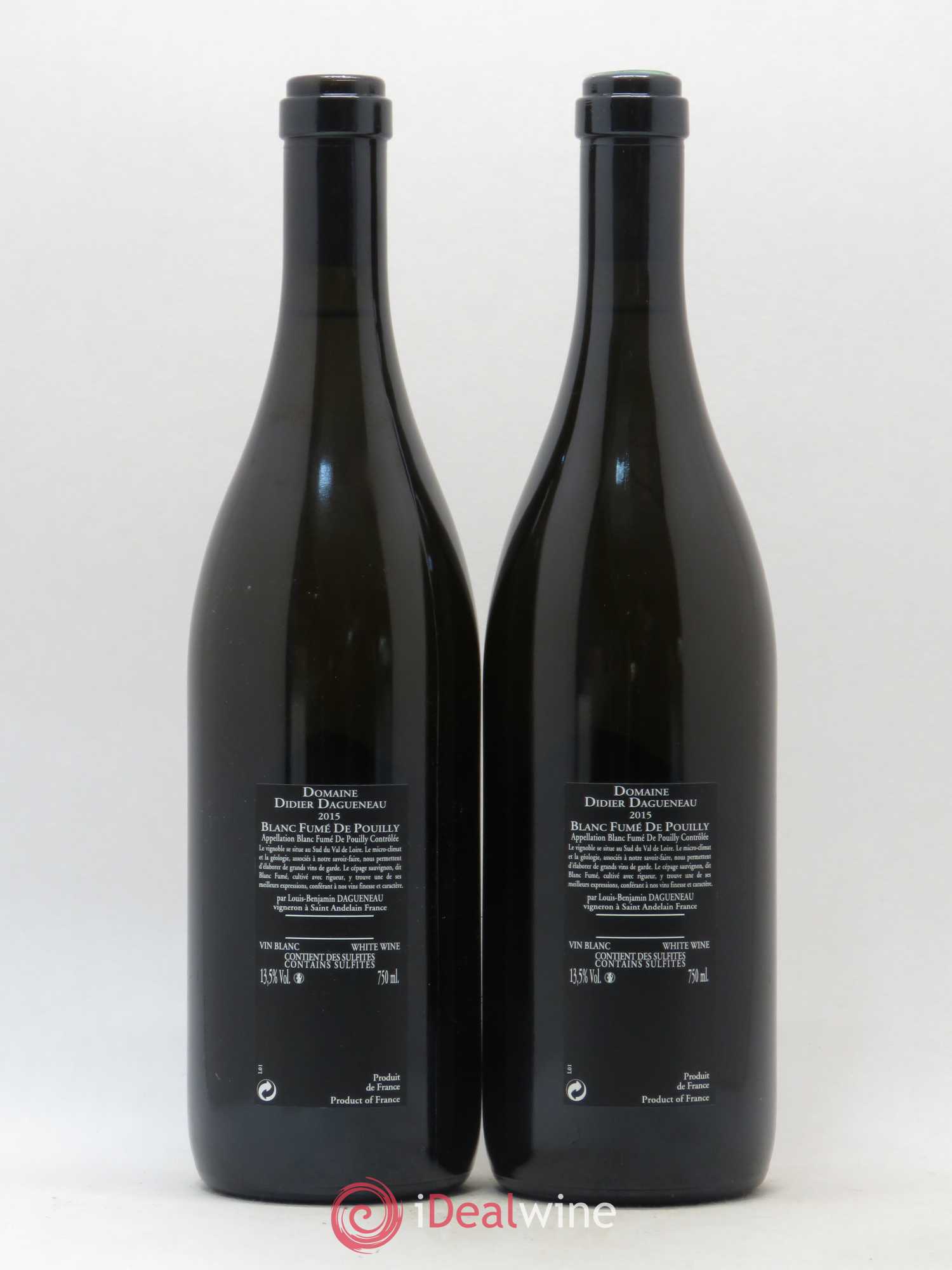 Vin de France (anciennement Pouilly-Fumé) Silex Dagueneau (Domaine Didier - Louis-Benjamin) 2015 - Lot de 2 bouteilles - 1