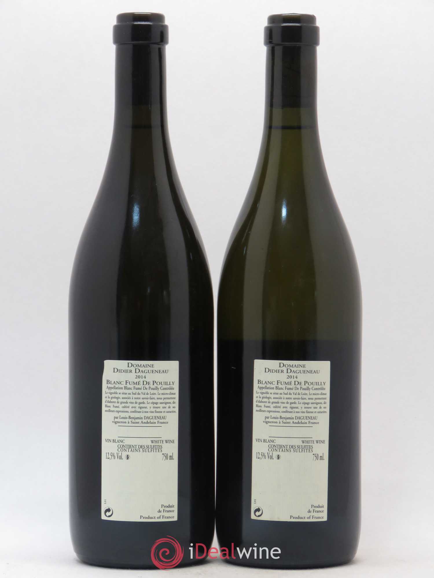 Pouilly-Fumé Blanc Fumé de Pouilly Dagueneau (Domaine Didier - Louis-Benjamin) 2014 - Lot de 2 bouteilles - 1