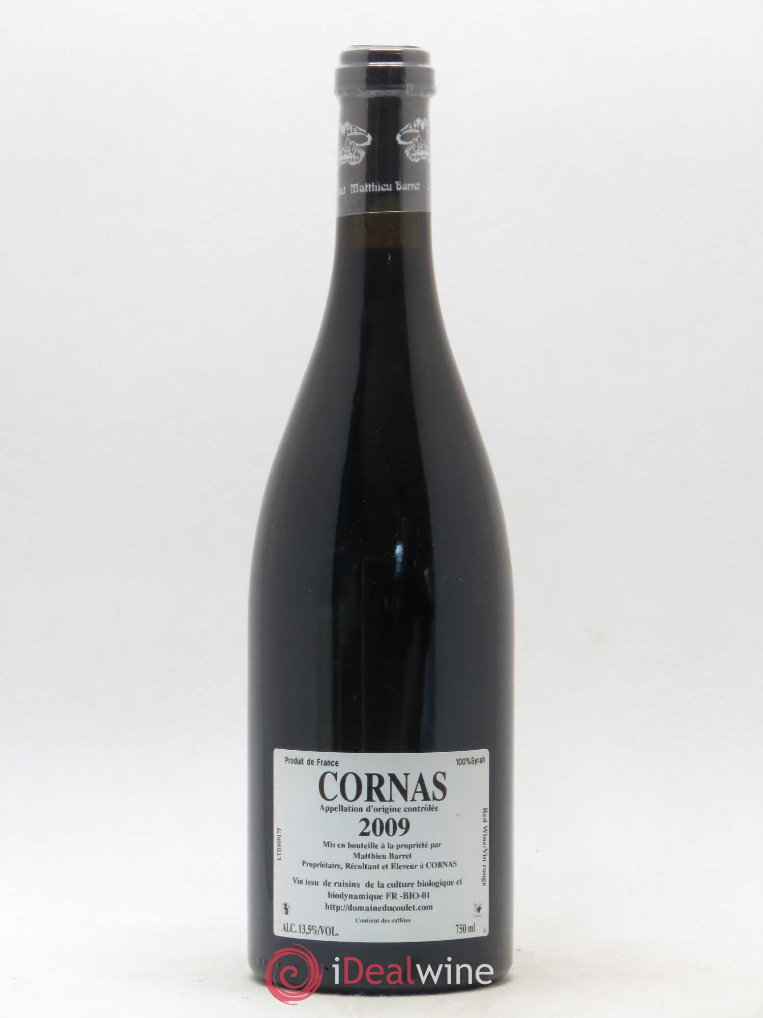 Cornas Les Terrasses du Serre Domaine du Coulet - Matthieu Barret 2009 - Lot de 1 bouteille - 1