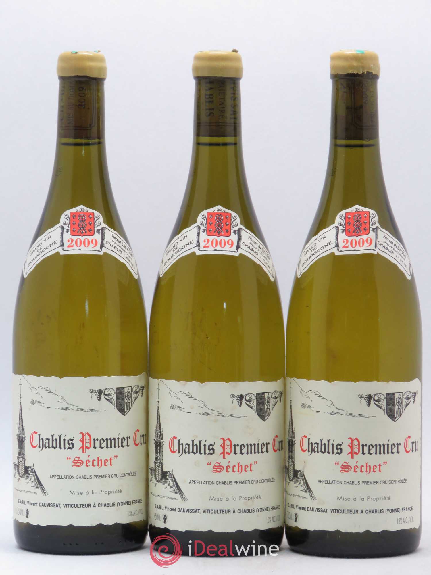 Chablis 1er Cru Séchet Vincent Dauvissat (Domaine) 2009 - Lot de 3 bouteilles - 0