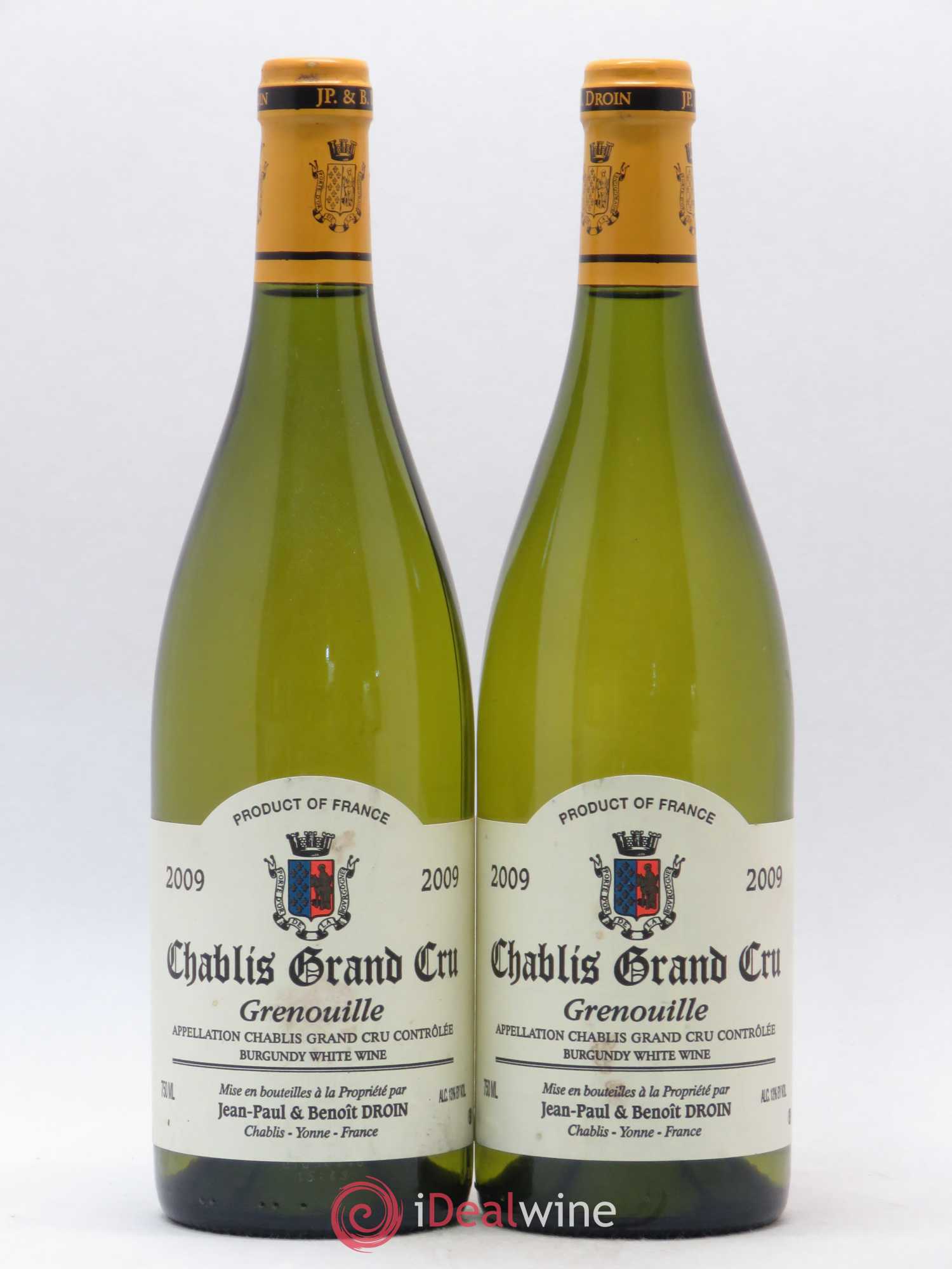 Chablis Grand Cru Grenouilles Jean-Paul & Benoît Droin (Domaine) 2009 - Lot de 2 bouteilles - 0