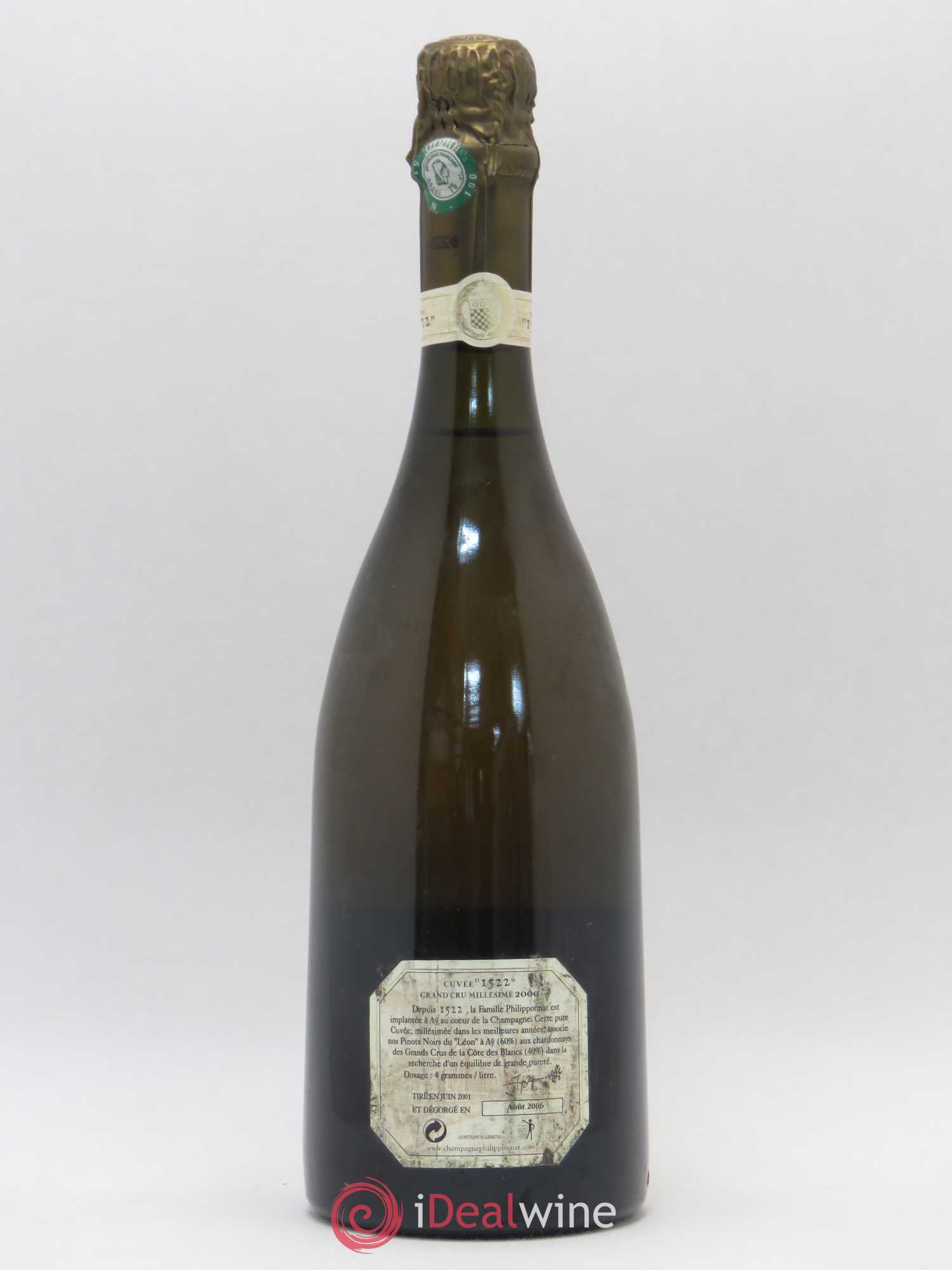 Champagne Philiponnat Cuvée 1522 2000 - Posten von 1 Flasche - 1