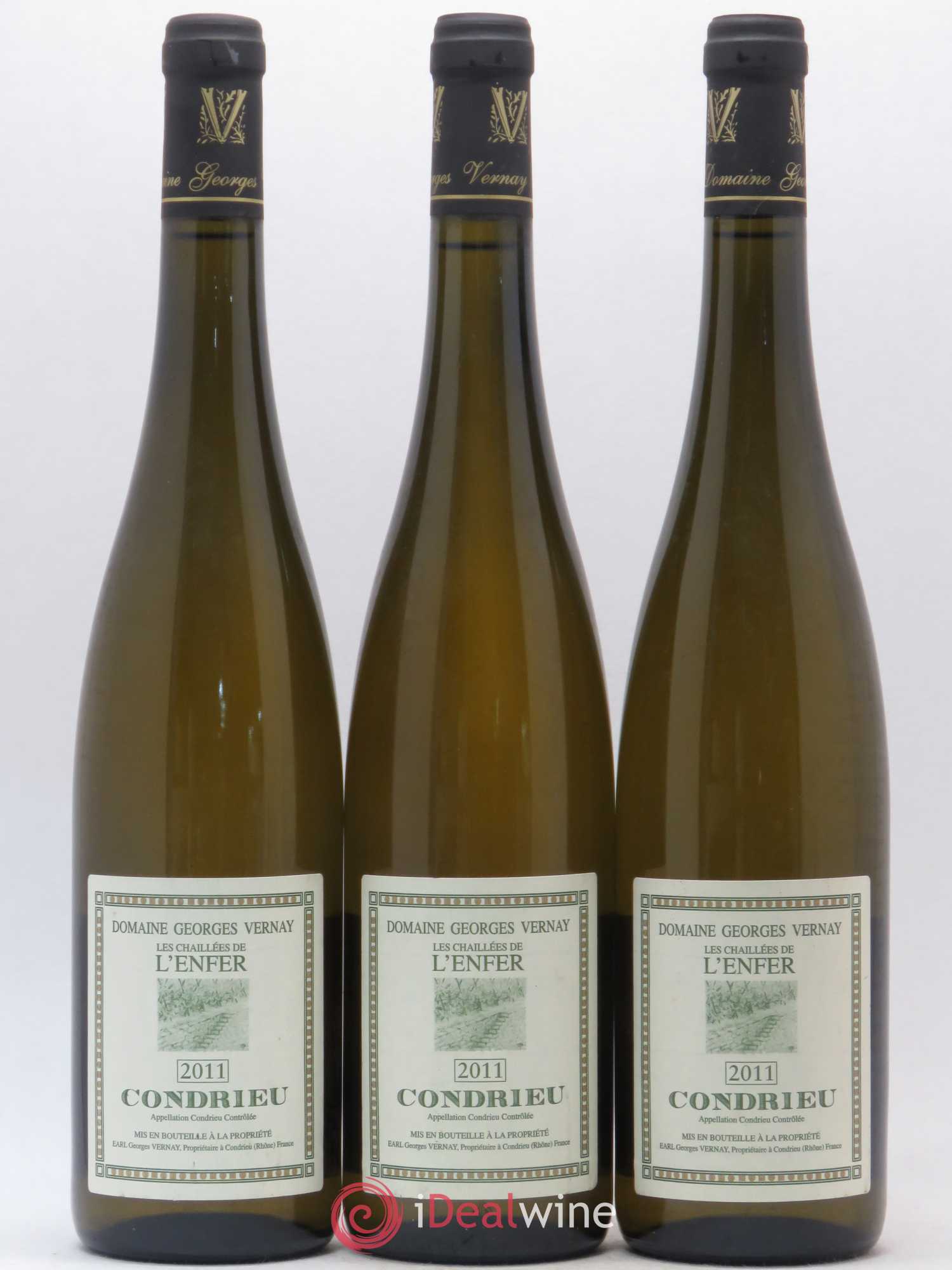 Condrieu Les Chaillées de l'Enfer Georges Vernay 2011 - Lot de 3 bouteilles - 0