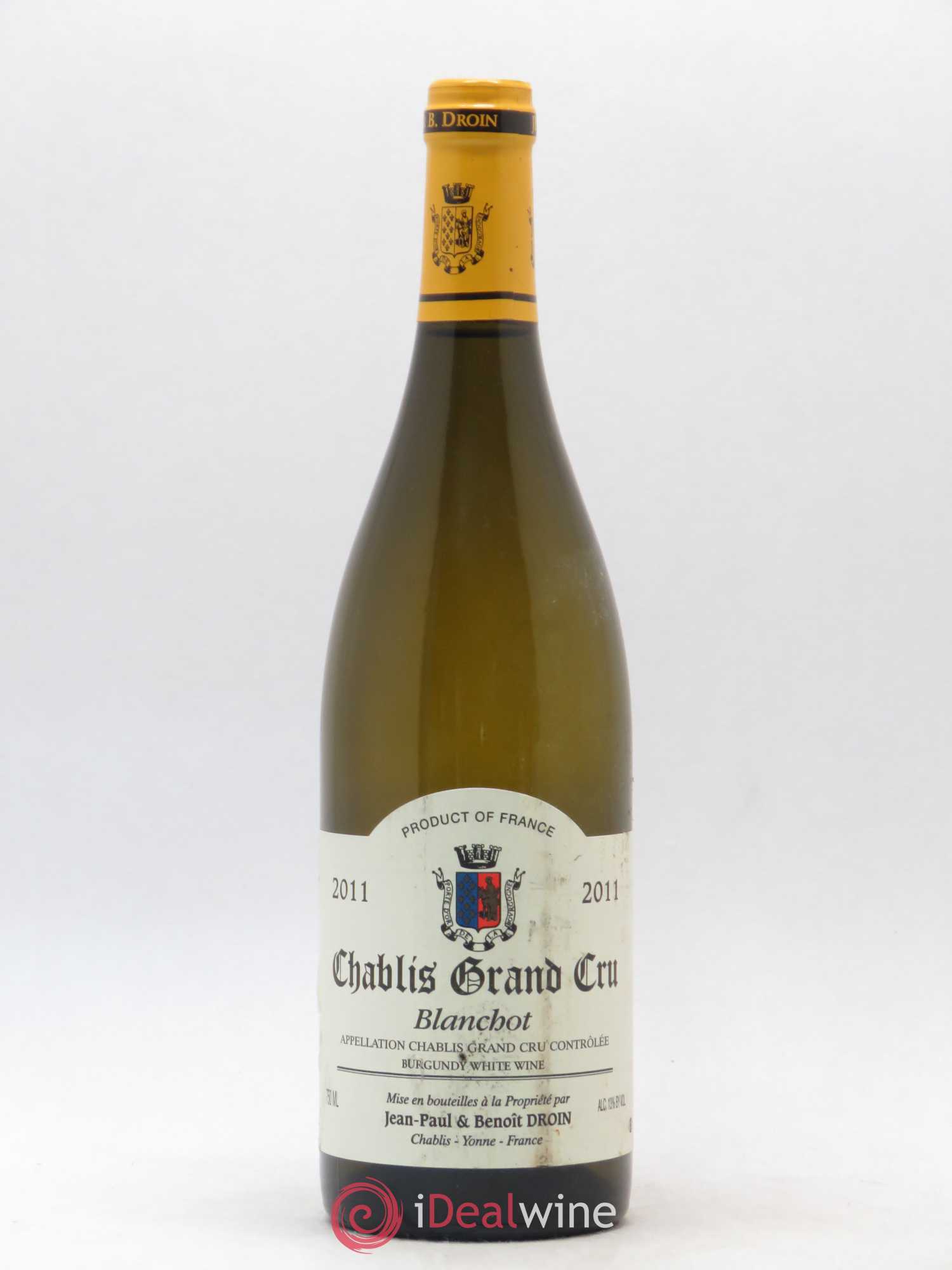 Chablis Grand Cru Blanchot Domaine Jean Paul et Benoit Droin 2011 - Posten von 1 Flasche - 0