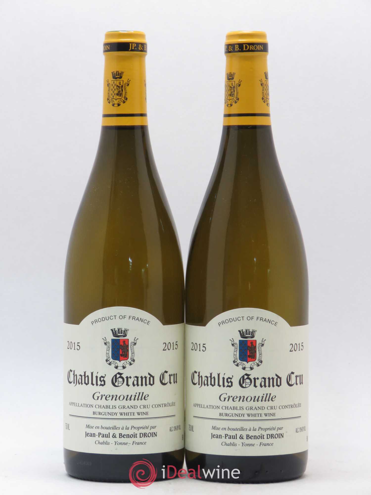 Chablis Grand Cru Grenouilles Jean-Paul & Benoît Droin (Domaine) 2015 - Lot de 2 bouteilles - 0