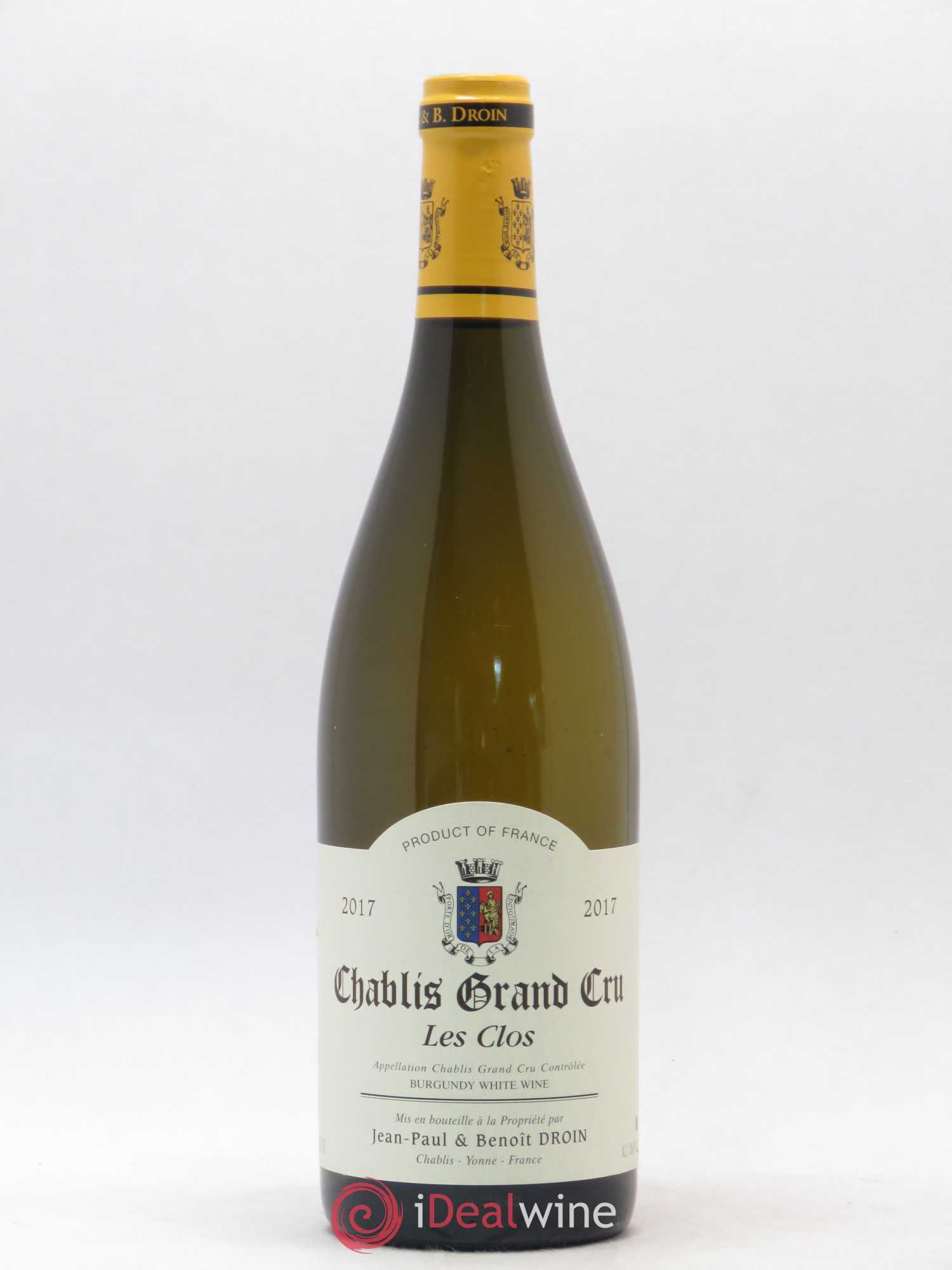 Chablis Grand Cru Les Clos Jean-Paul & Benoît Droin (Domaine) 2017 - Lot de 1 bouteille - 0