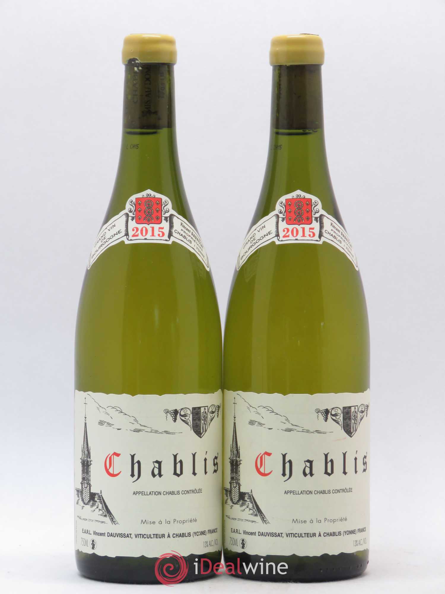 Chablis Vincent Dauvissat (Domaine) 2015 - Lot de 2 bouteilles - 0