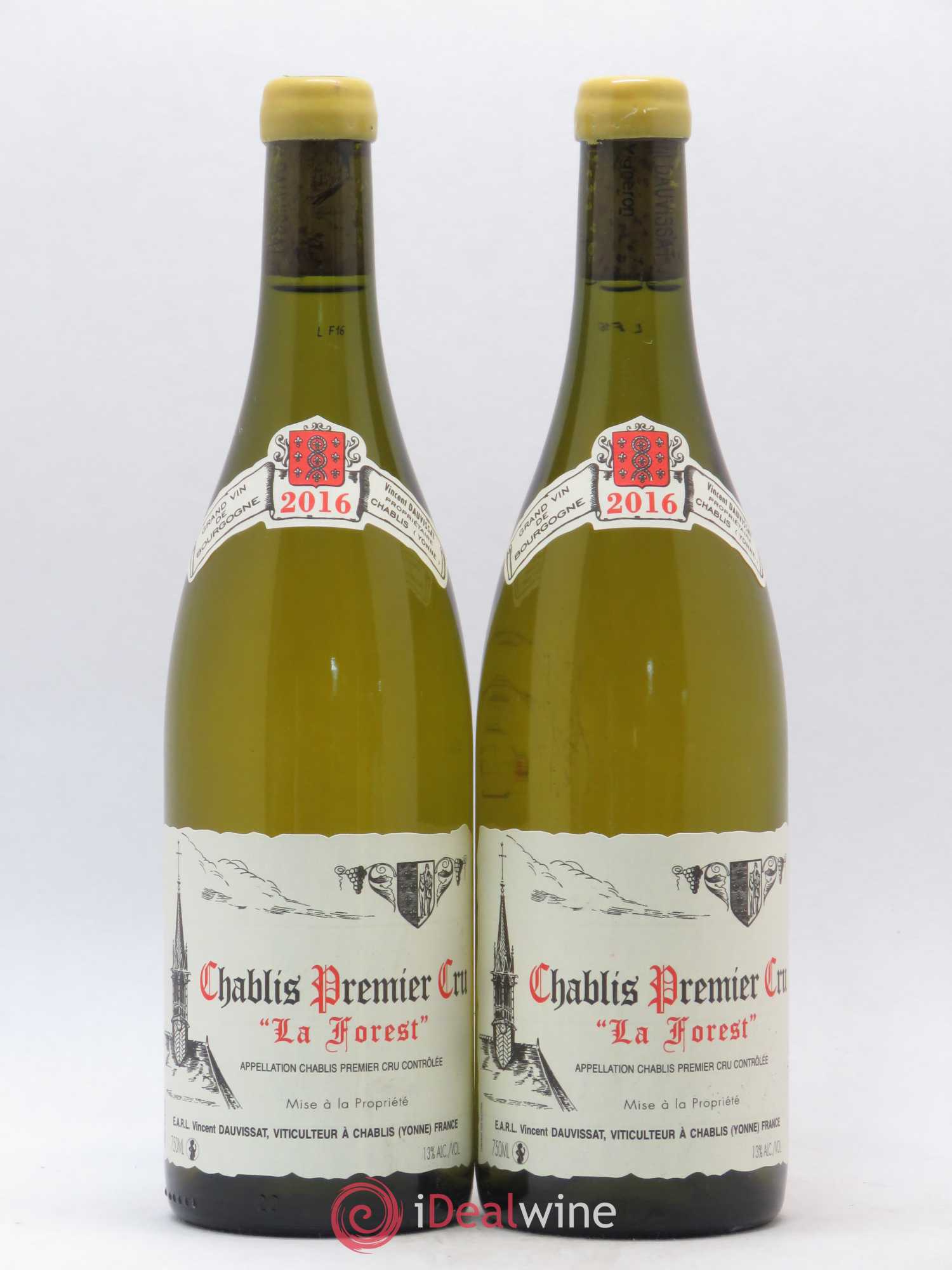 Chablis 1er Cru La Forest Vincent Dauvissat (Domaine) 2016 - Lot de 2 bouteilles - 0