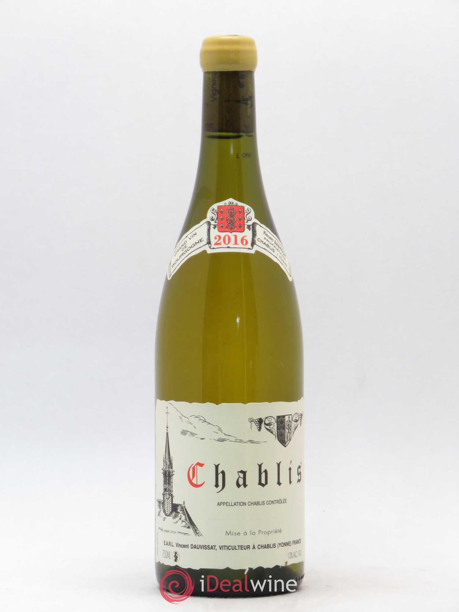 Chablis Vincent Dauvissat (Domaine) 2016 - Lot de 1 bouteille - 0