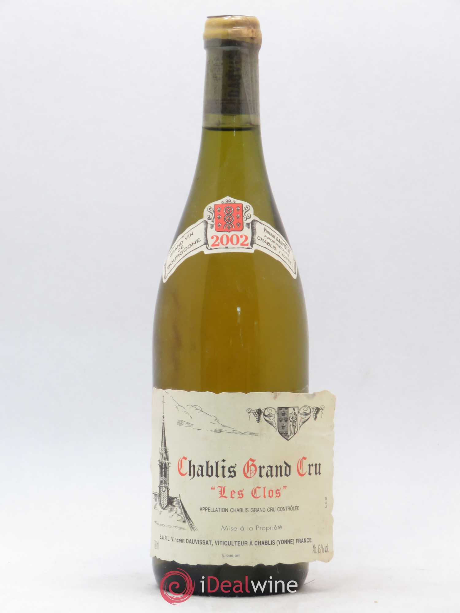 Chablis Grand Cru Les Clos Vincent Dauvissat (Domaine) 2002 - Lot de 1 bouteille - 0