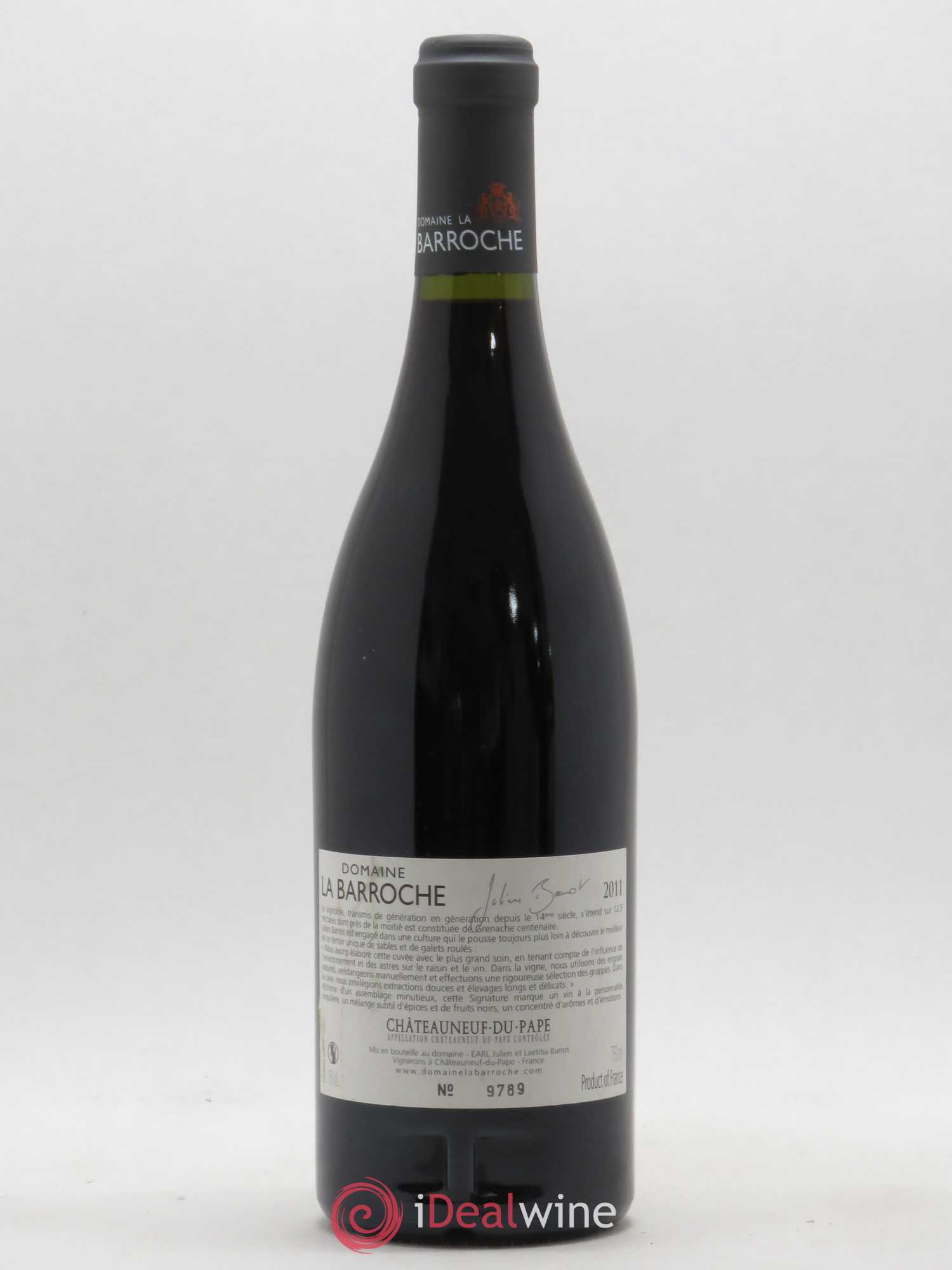 Châteauneuf-du-Pape Barroche Domaine Julien Barrot 2011 - Posten von 1 Flasche - 1