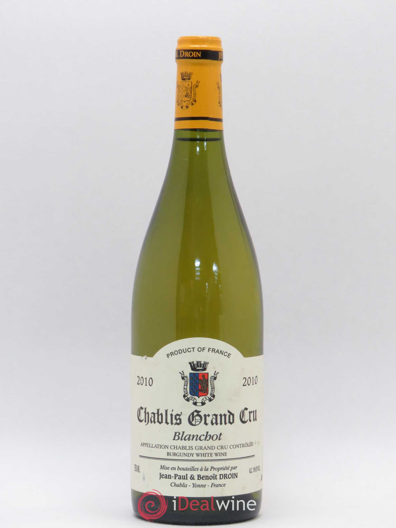 Chablis Grand Cru Blanchot Domaine Droin 2010 - Posten von 1 Flasche - 0