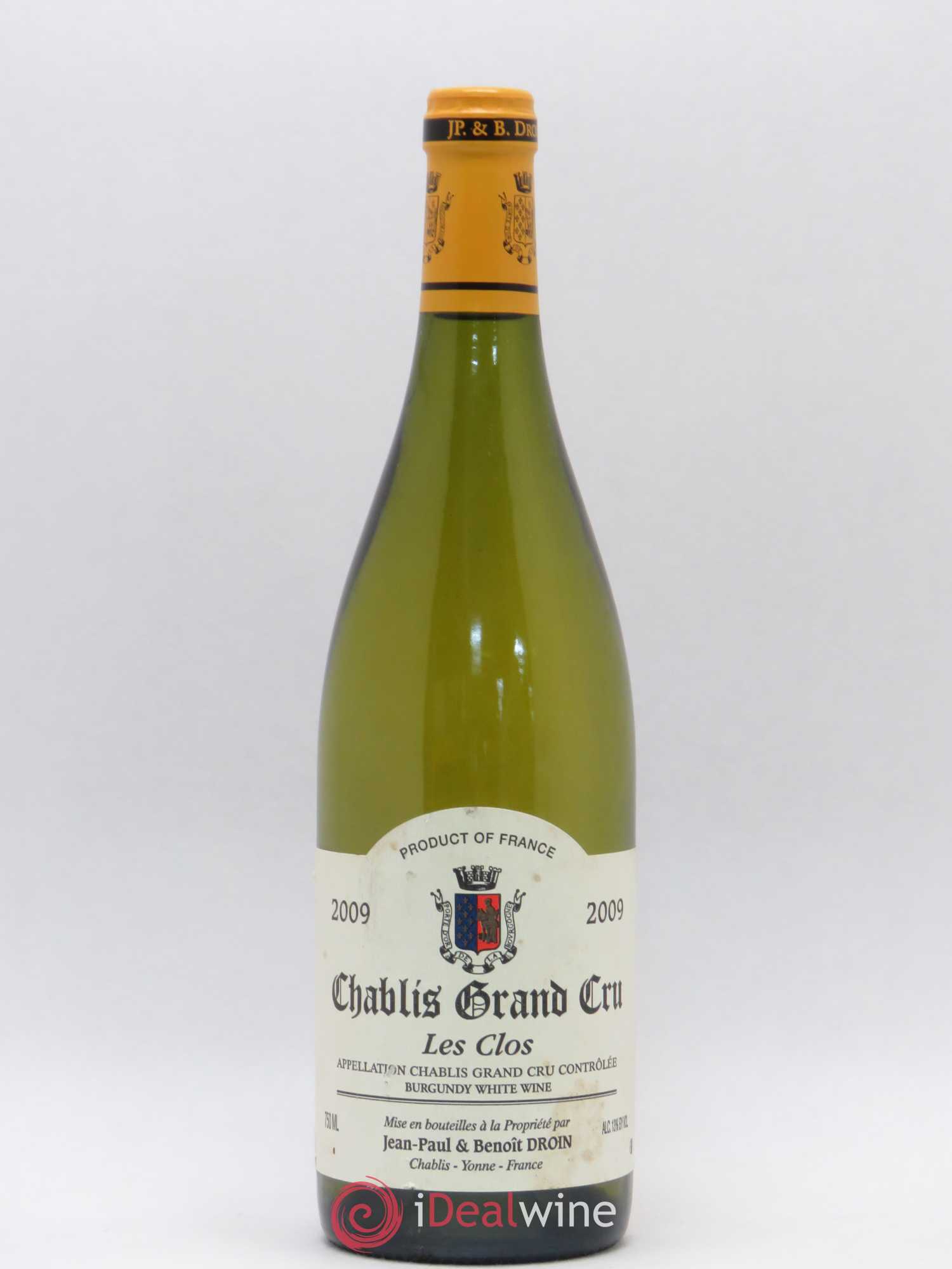 Chablis Grand Cru Les Clos Jean-Paul & Benoît Droin (Domaine) 2009 - Lot de 1 bouteille - 0