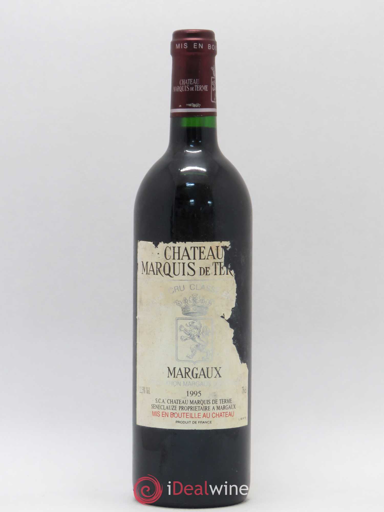 Château Marquis de Terme 4ème Grand Cru Classé 1995 - Lot de 1 bouteille - 0