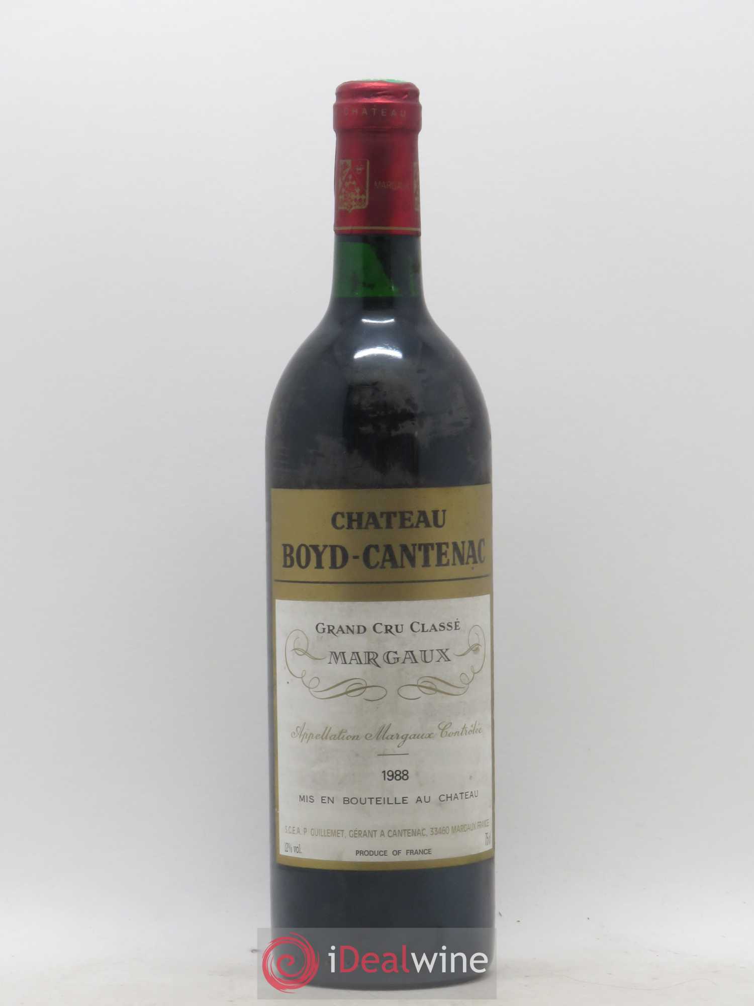 Château Boyd Cantenac 3ème Grand Cru Classé 1988 - Lot de 1 bouteille - 0