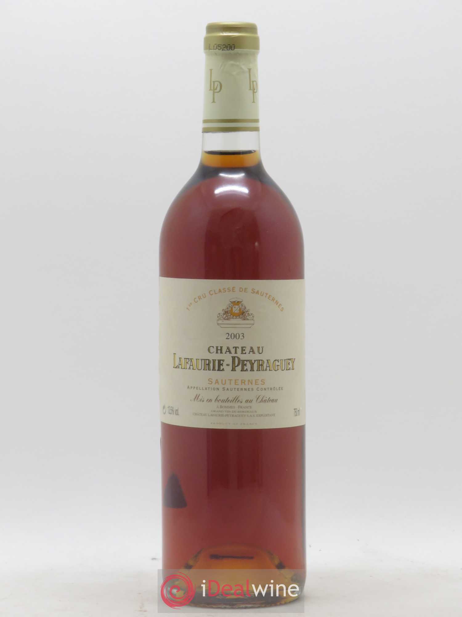 Château Lafaurie-Peyraguey 1er Grand Cru Classé 2003 - Lotto di 1 bottiglia - 0