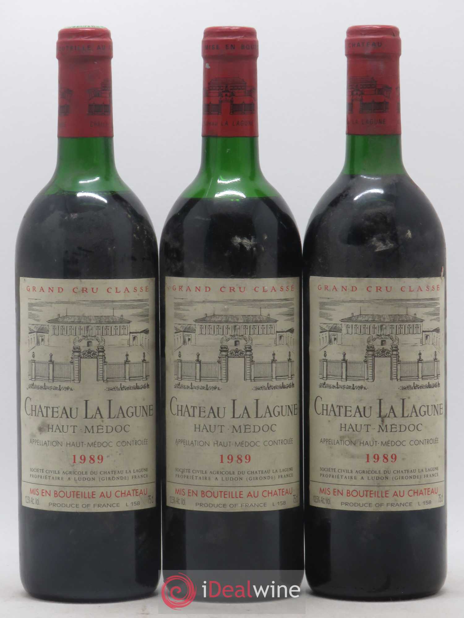Château la Lagune 3ème Grand Cru Classé 1989 - Lot de 3 bouteilles - 0