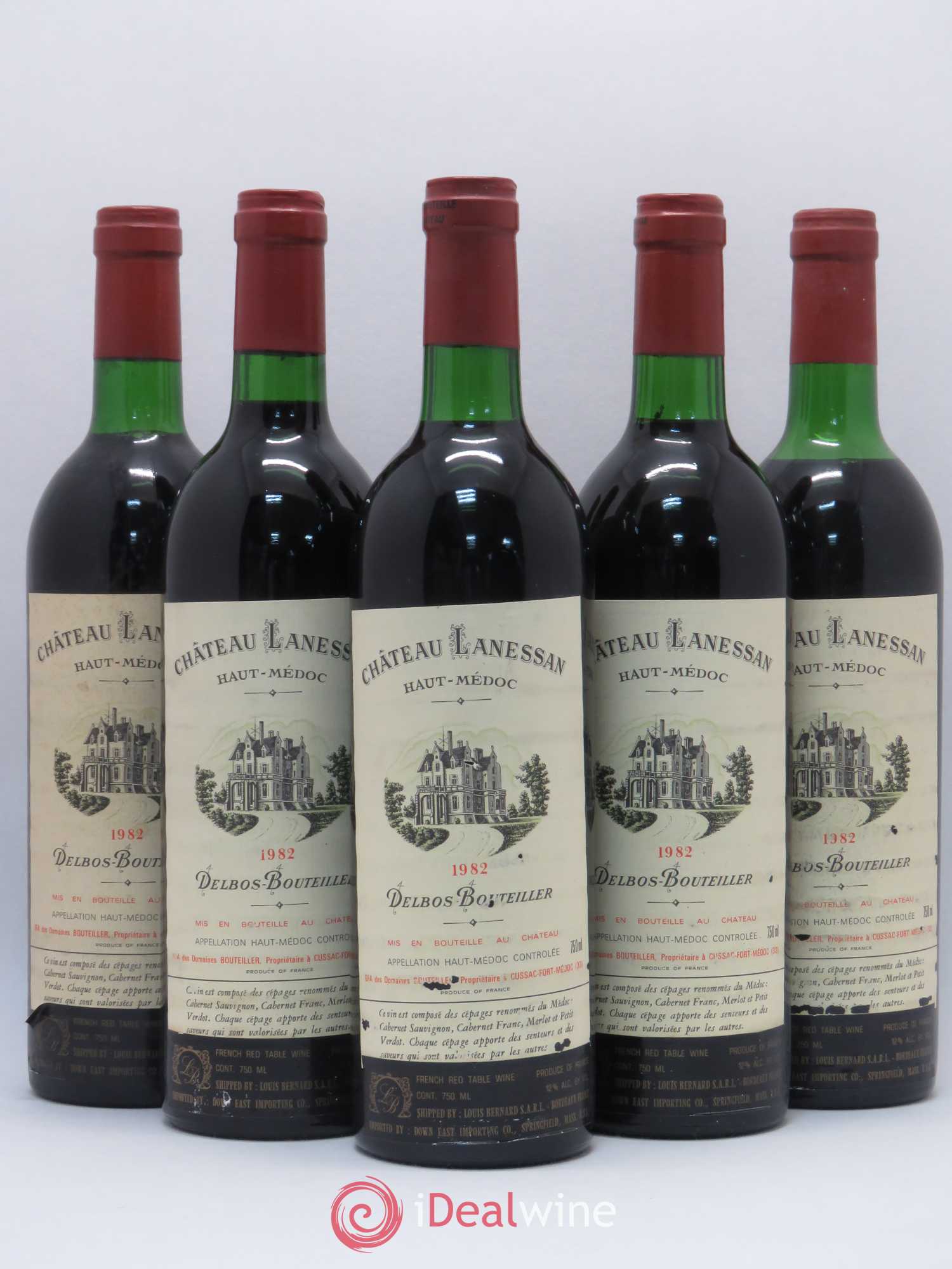 Château Lanessan Cru Bourgeois 1982 - Lot de 5 bouteilles - 0