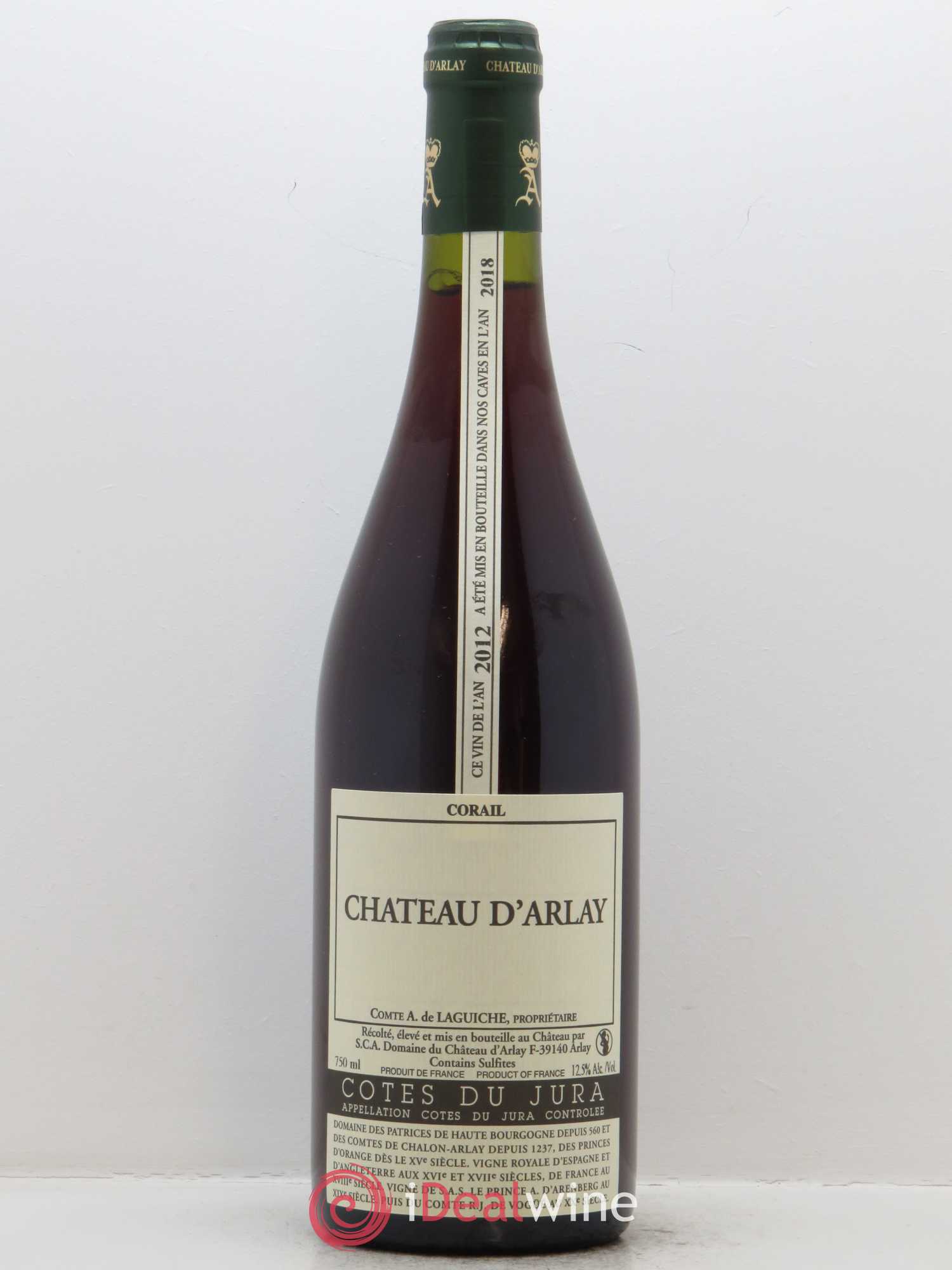 Côtes du Jura Corail Château d'Arlay 2012 - Lot de 1 bouteille - 0