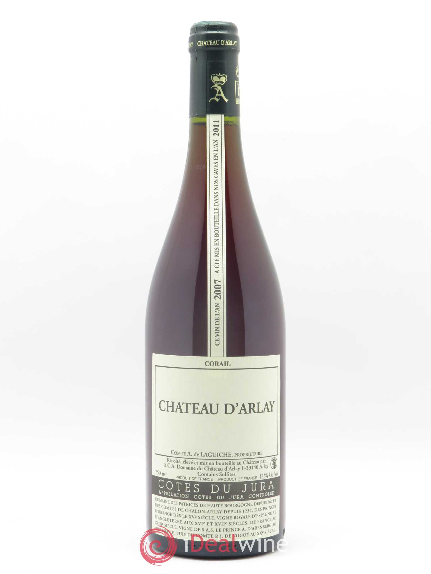 Côtes du Jura Corail Château d'Arlay 2007 - Lot de 1 bouteille - 0