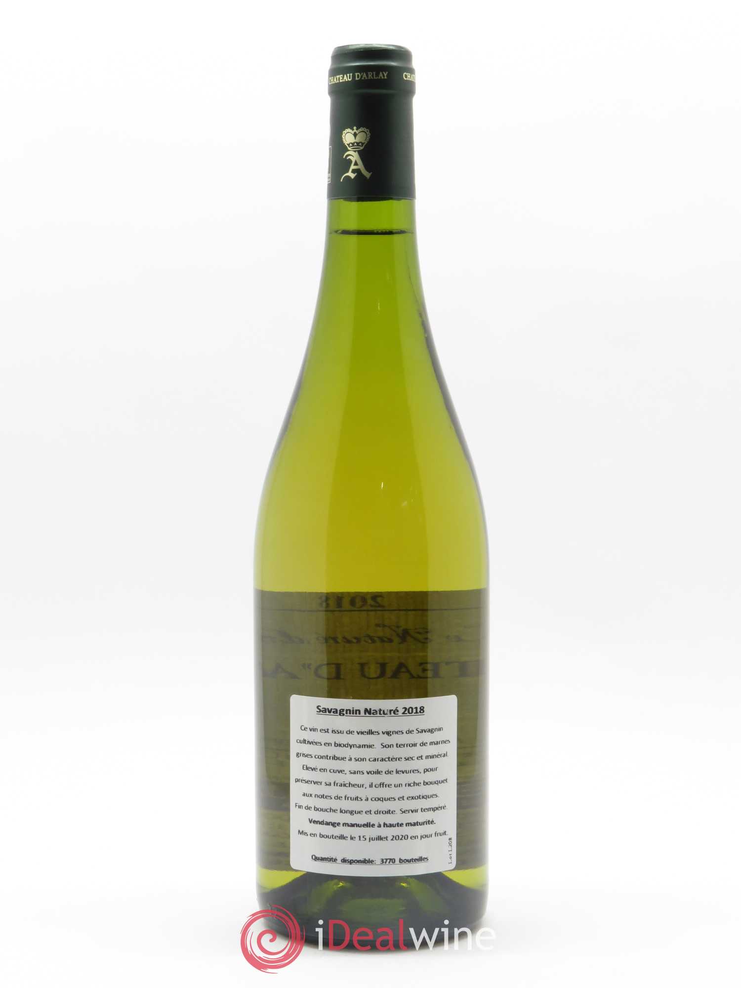 Côtes du Jura Le Naturé Château d'Arlay 2018 - Lot de 1 bouteille - 1