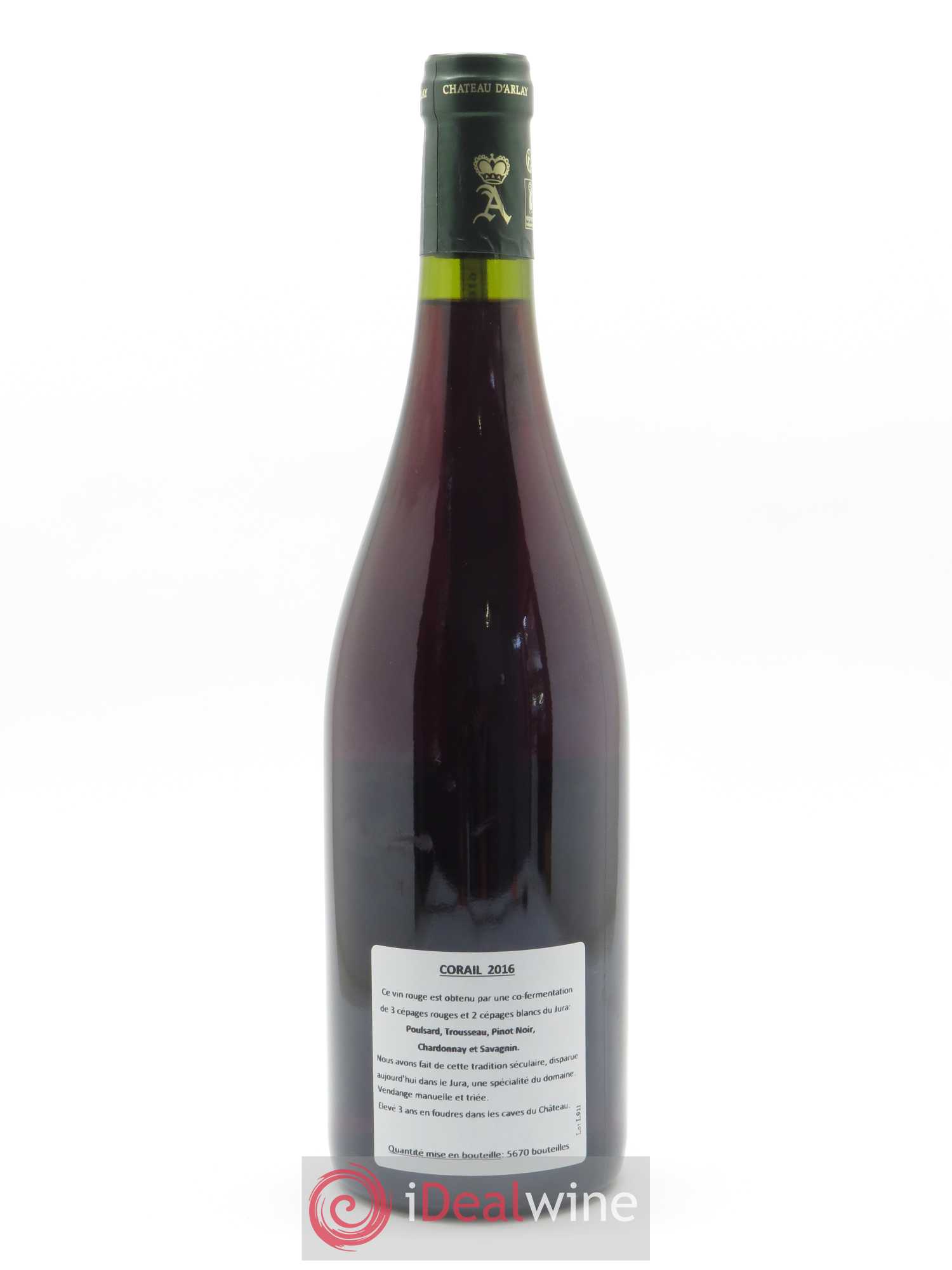 Côtes du Jura Corail Château d'Arlay 2016 - Lot de 1 bouteille - 1