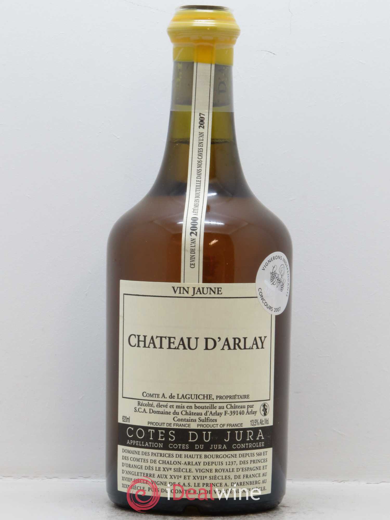 Côtes du Jura Vin jaune Château d'Arlay (62cl) 2000 - Lot de 1 bouteille - 0