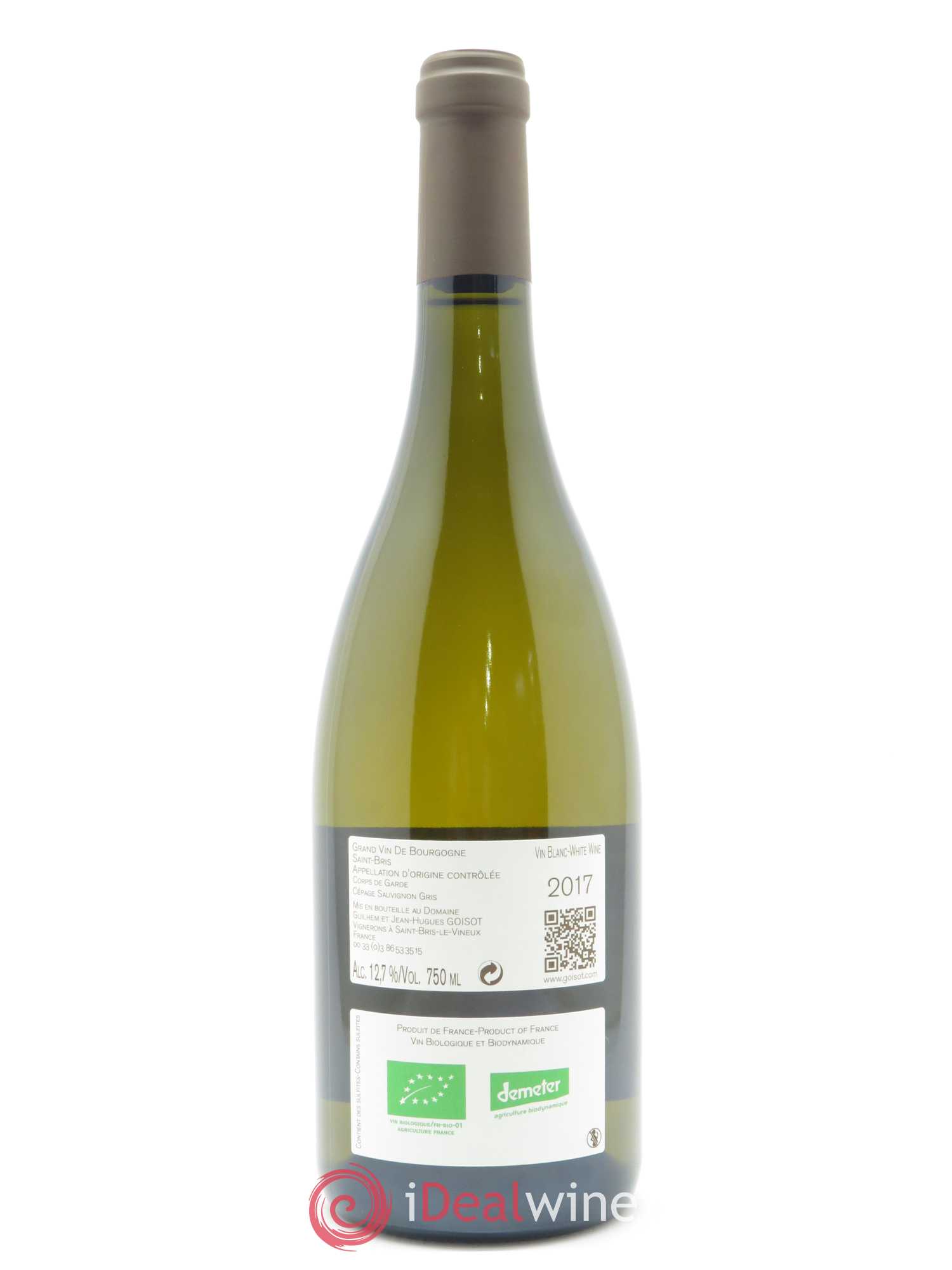 Saint-Bris Corps de Garde Goisot 2017 - Lot de 1 bouteille - 1