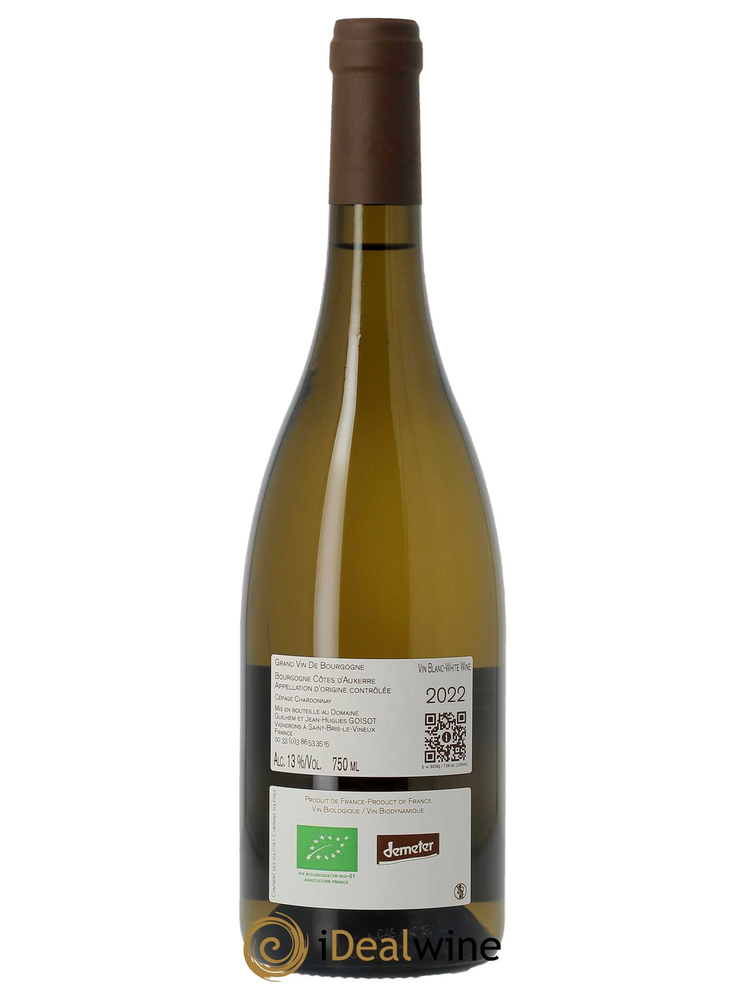 Bourgogne Côtes d'Auxerre Goisot 2022 - Lot of 1 bottle - 1