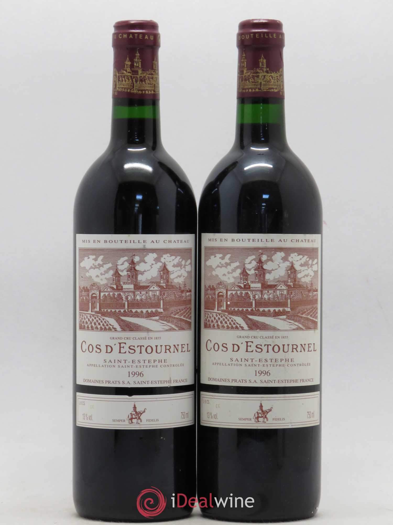 Cos d'Estournel 2ème Grand Cru Classé 1996 - Lot de 2 bouteilles - 0