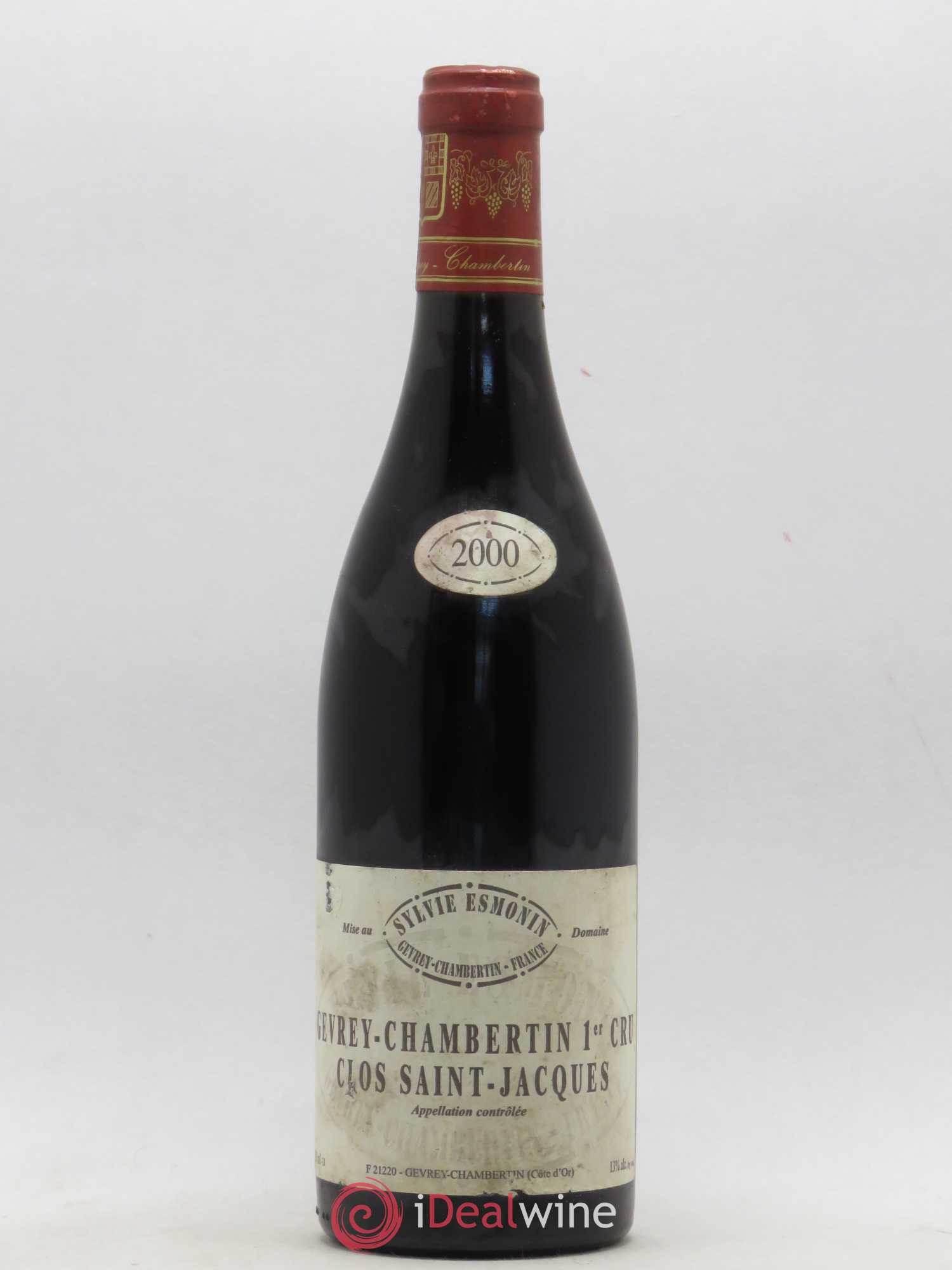 Gevrey-Chambertin 1er Cru Clos Saint Jacques Sylvie Esmonin 2000 - Lot de 1 bouteille - 0