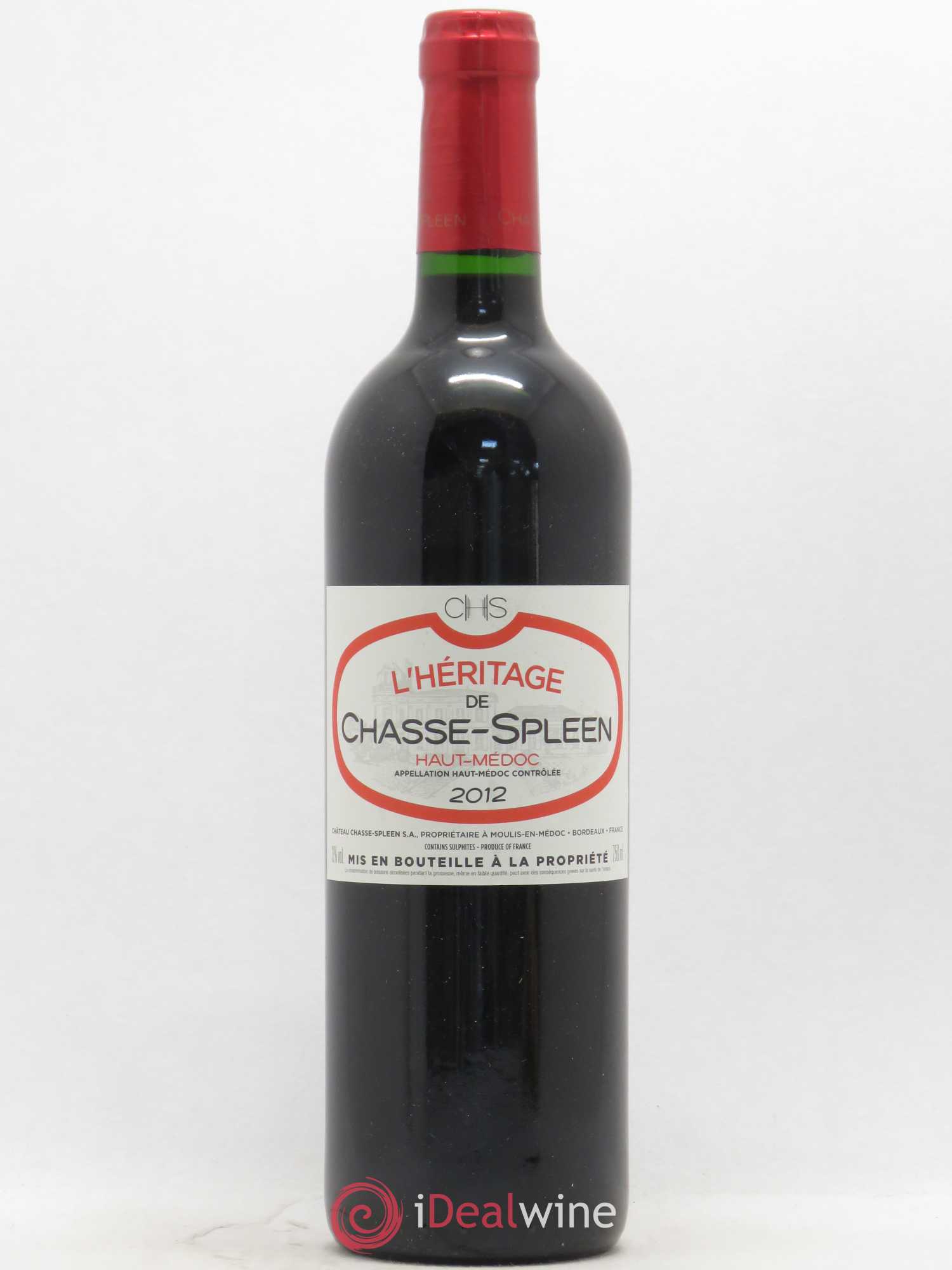 Héritage (Ermitage) de Chasse Spleen 2012 - Lot de 1 bouteille - 0