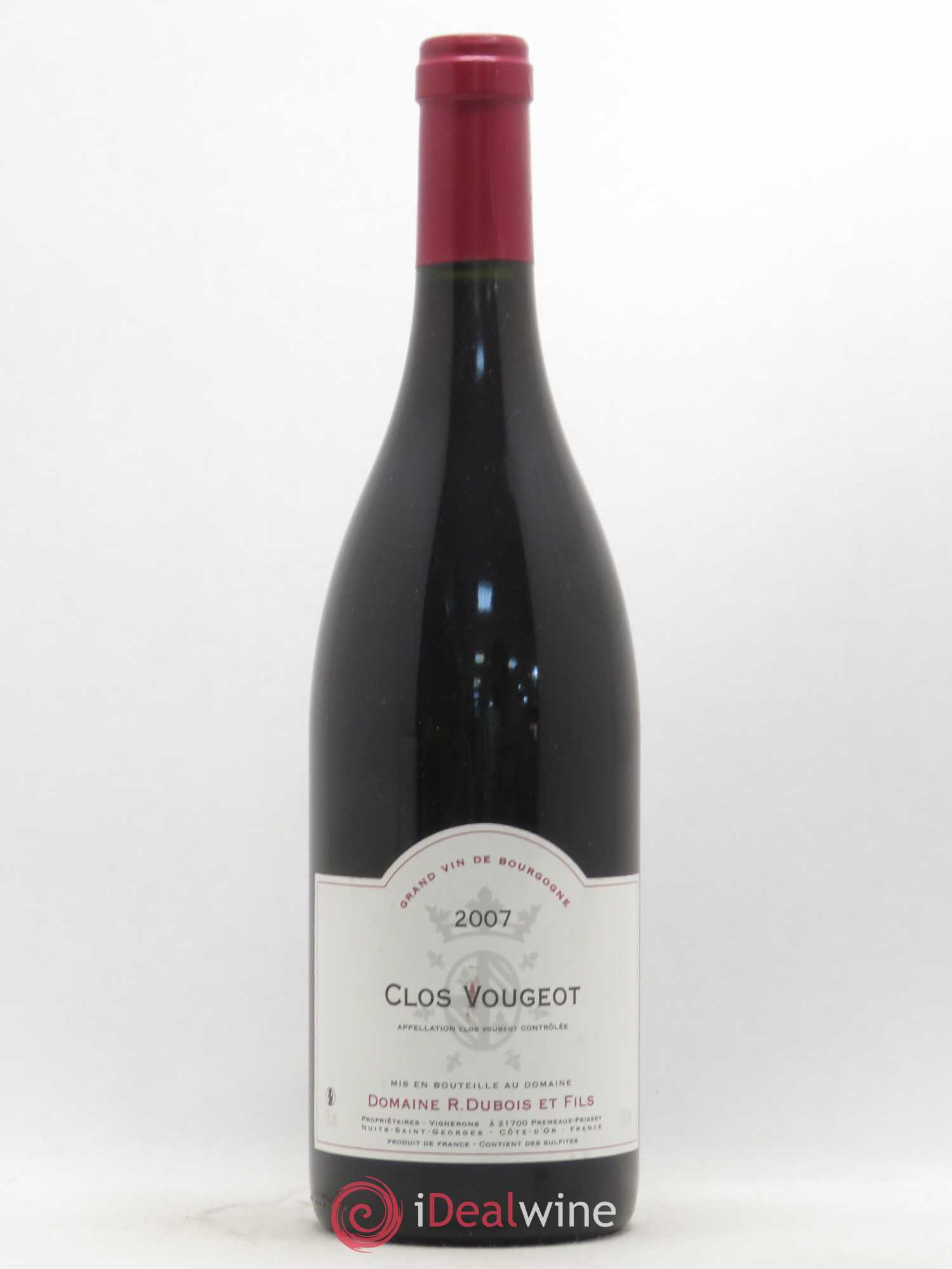 Clos de Vougeot Grand Cru Dubois et Fils 2007 - Posten von 1 Flasche - 0