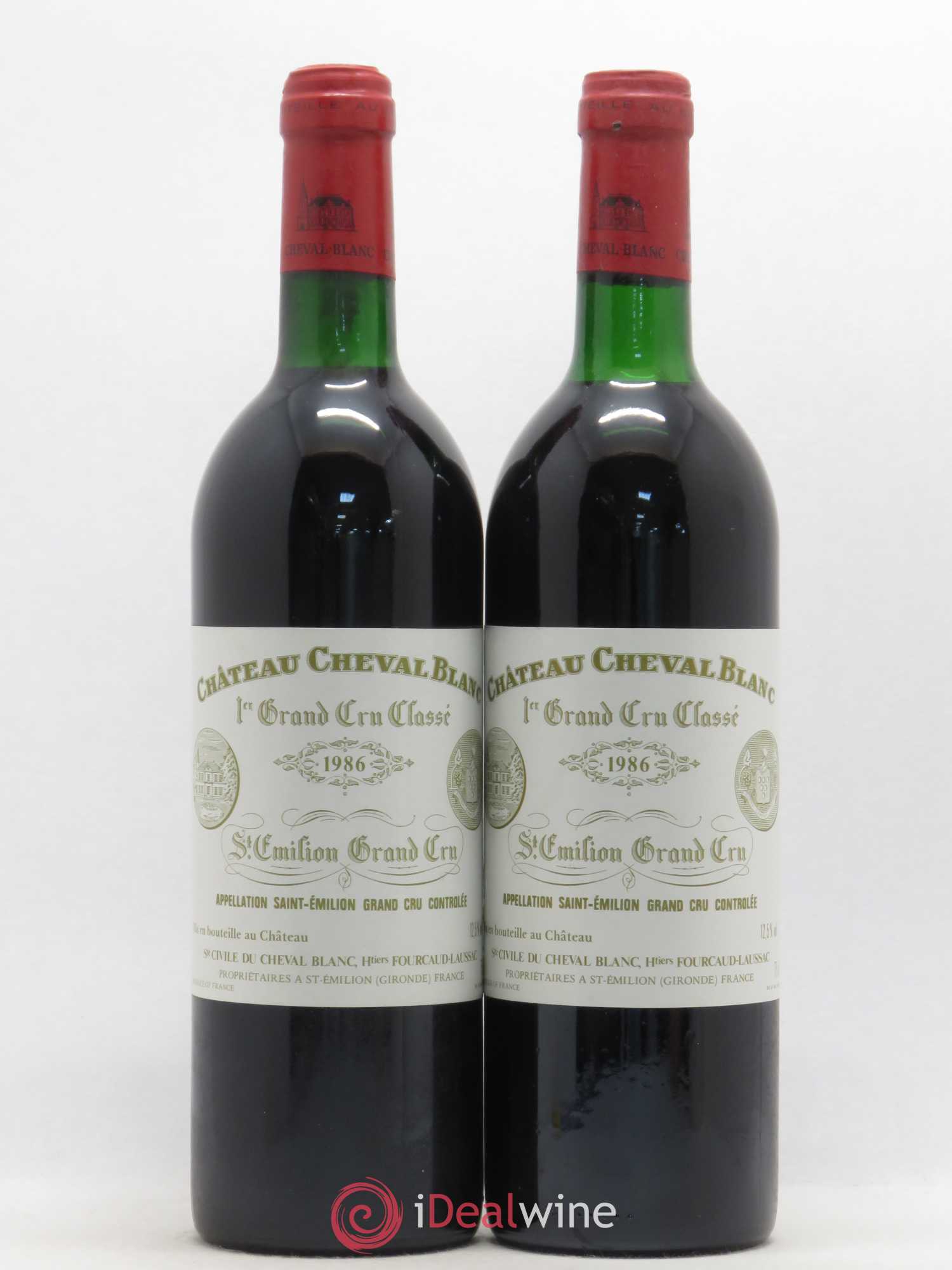 Château Cheval Blanc 1er Grand Cru Classé A 1986 - Lot de 2 bouteilles - 0