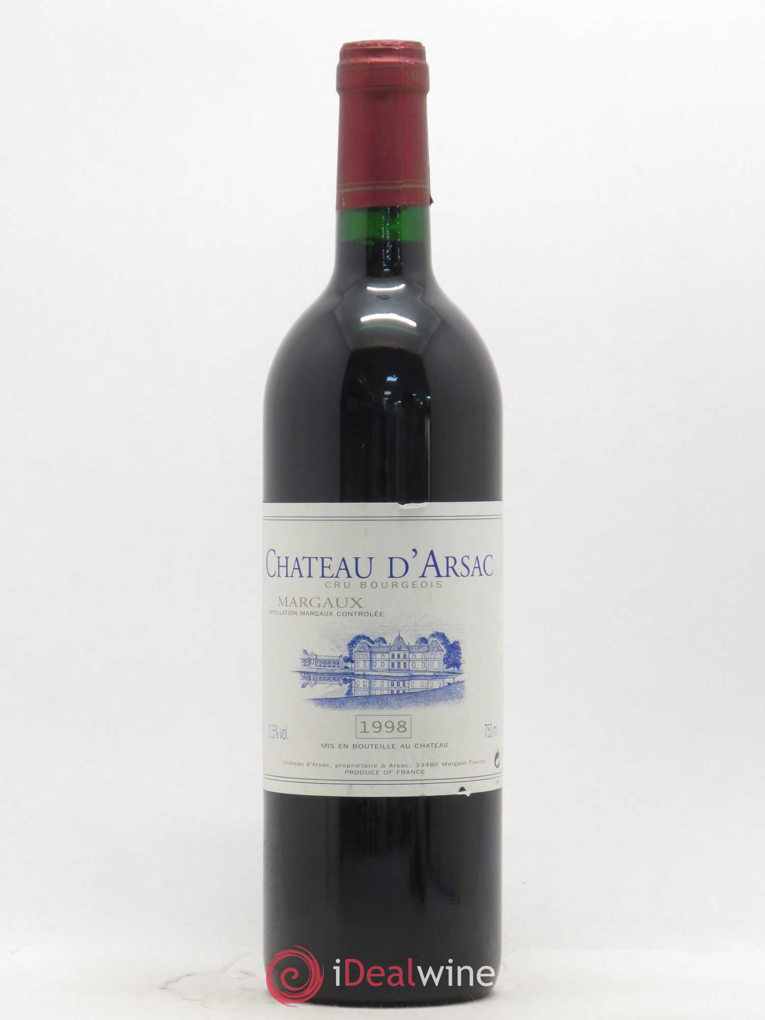 Château d' Arsac Cru Bourgeois 1998 - Lot de 1 bouteille - 0