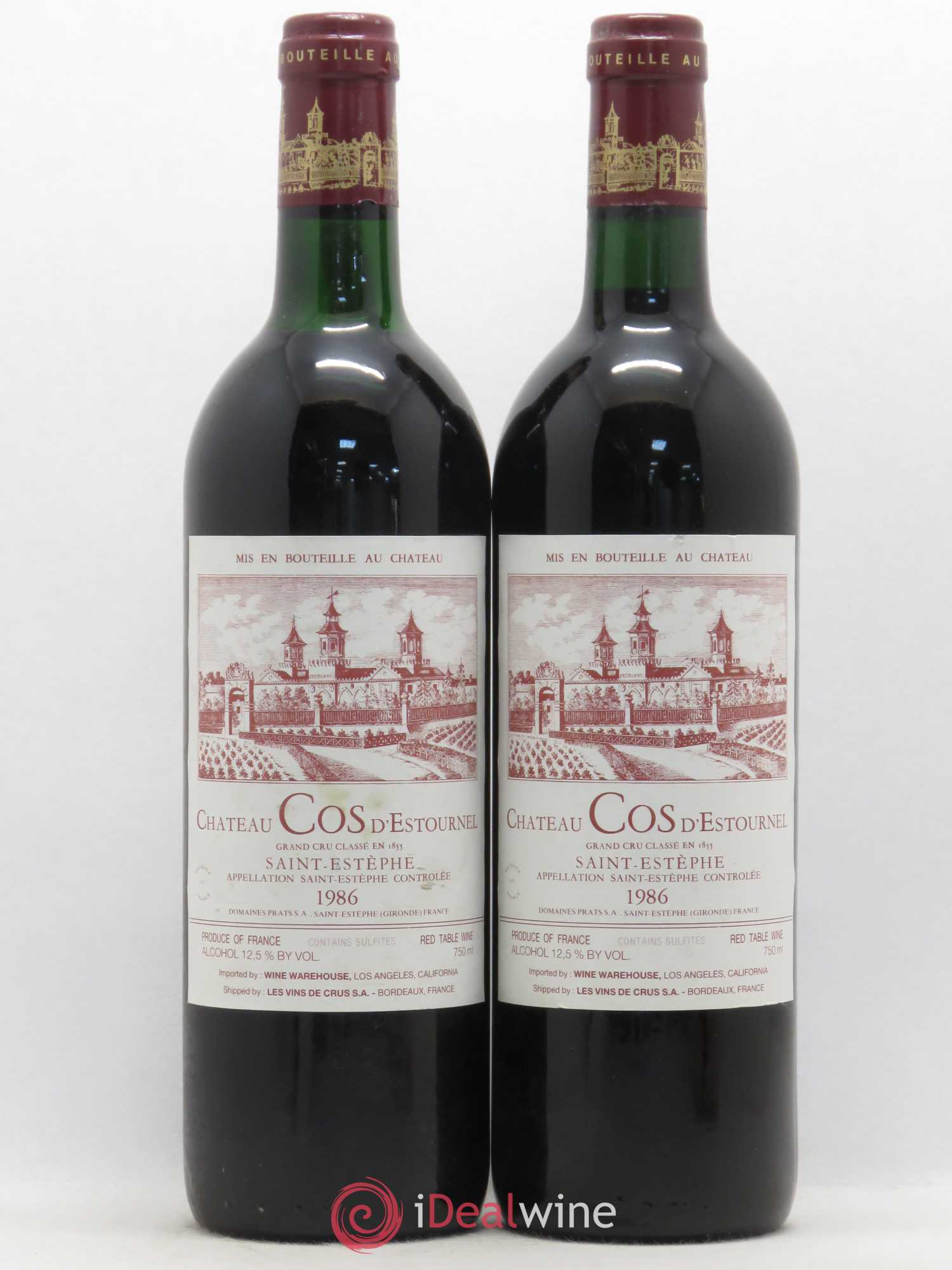 Cos d'Estournel 2ème Grand Cru Classé 1986 - Lot de 2 bouteilles - 0