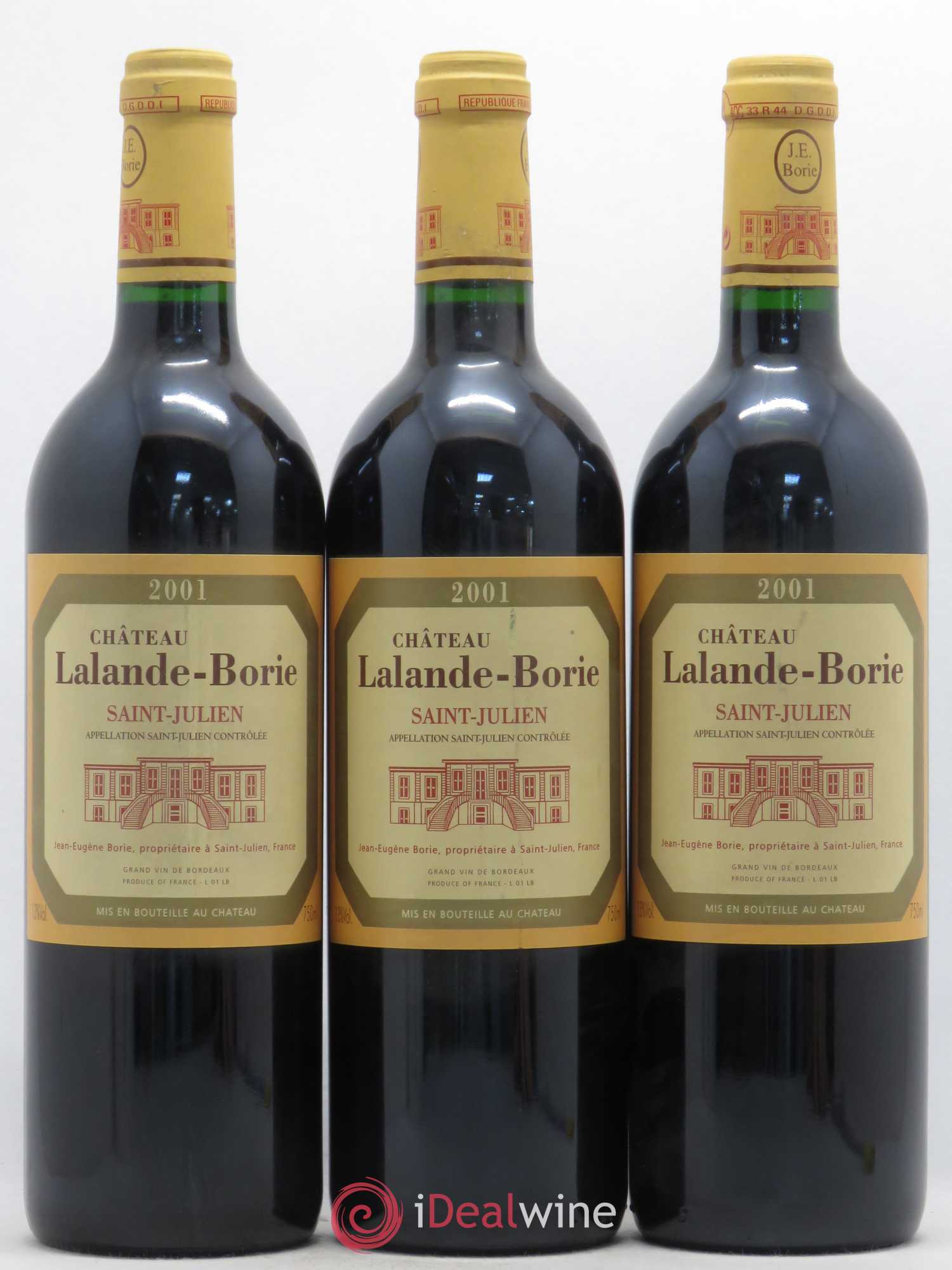Château Lalande Borie 2001 - Lot de 3 bouteilles - 0