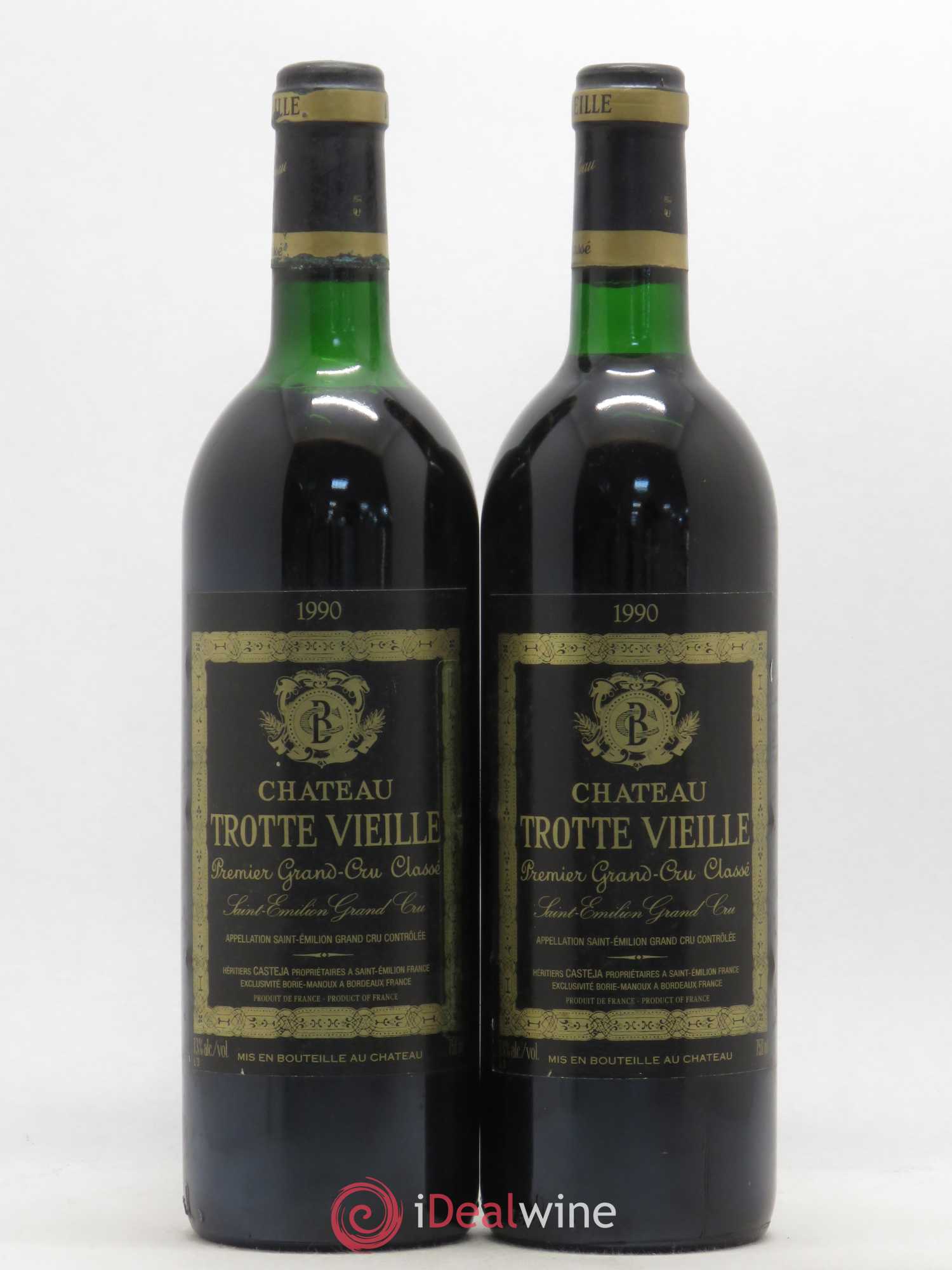Château Trotte Vieille 1er Grand Cru Classé B 1990 - Lot de 2 bouteilles - 0