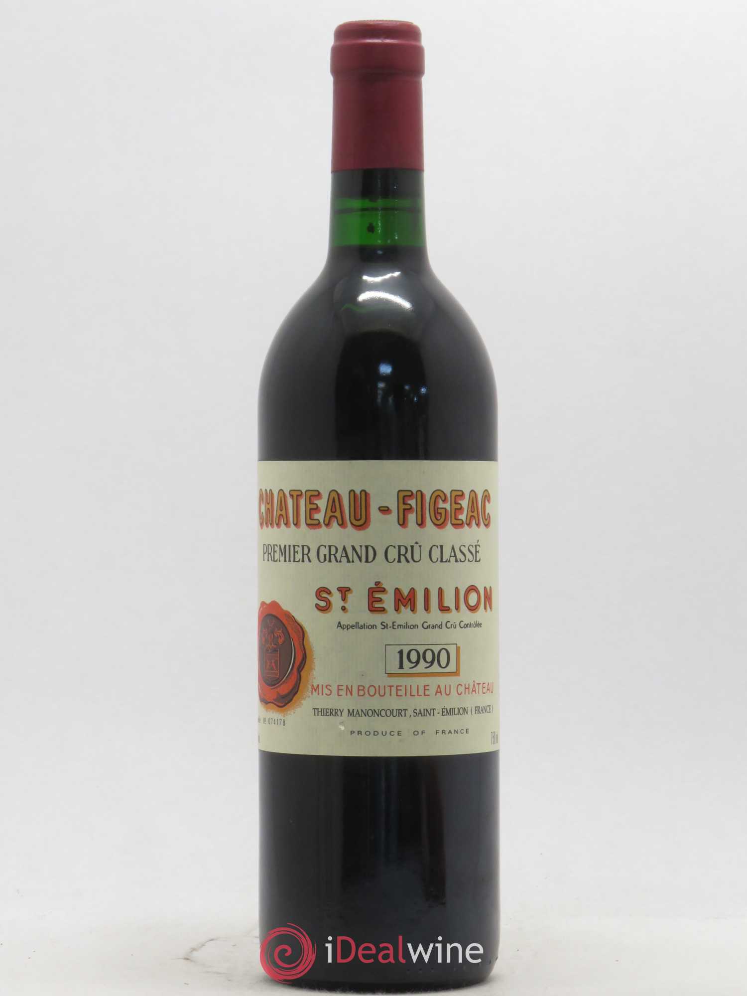 Château Figeac 1er Grand Cru Classé A 1990 - Lot de 1 bouteille - 0